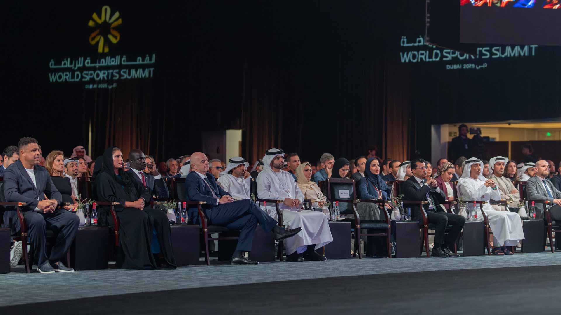 Mansoor bin Mohammed attends opening of World Sports Summit 