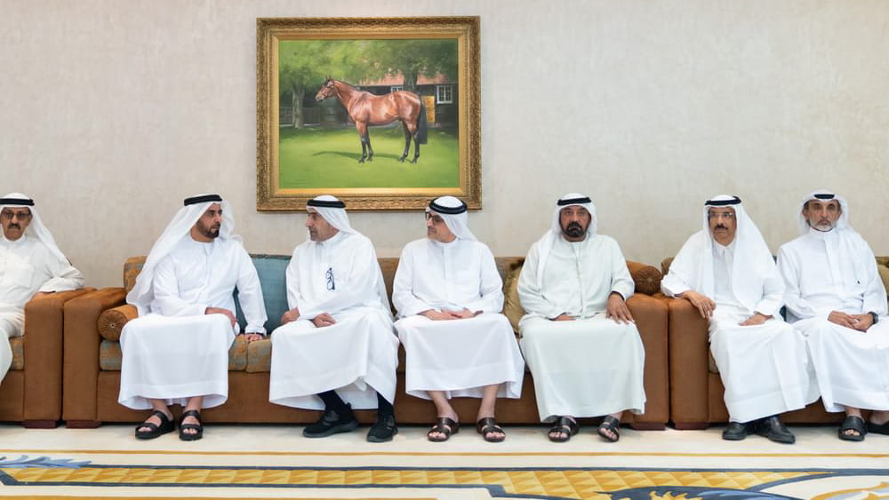 الفريق سمو الشيخ سيف بن زايد آل نهيان خلال تقديمه واجب العزاء 