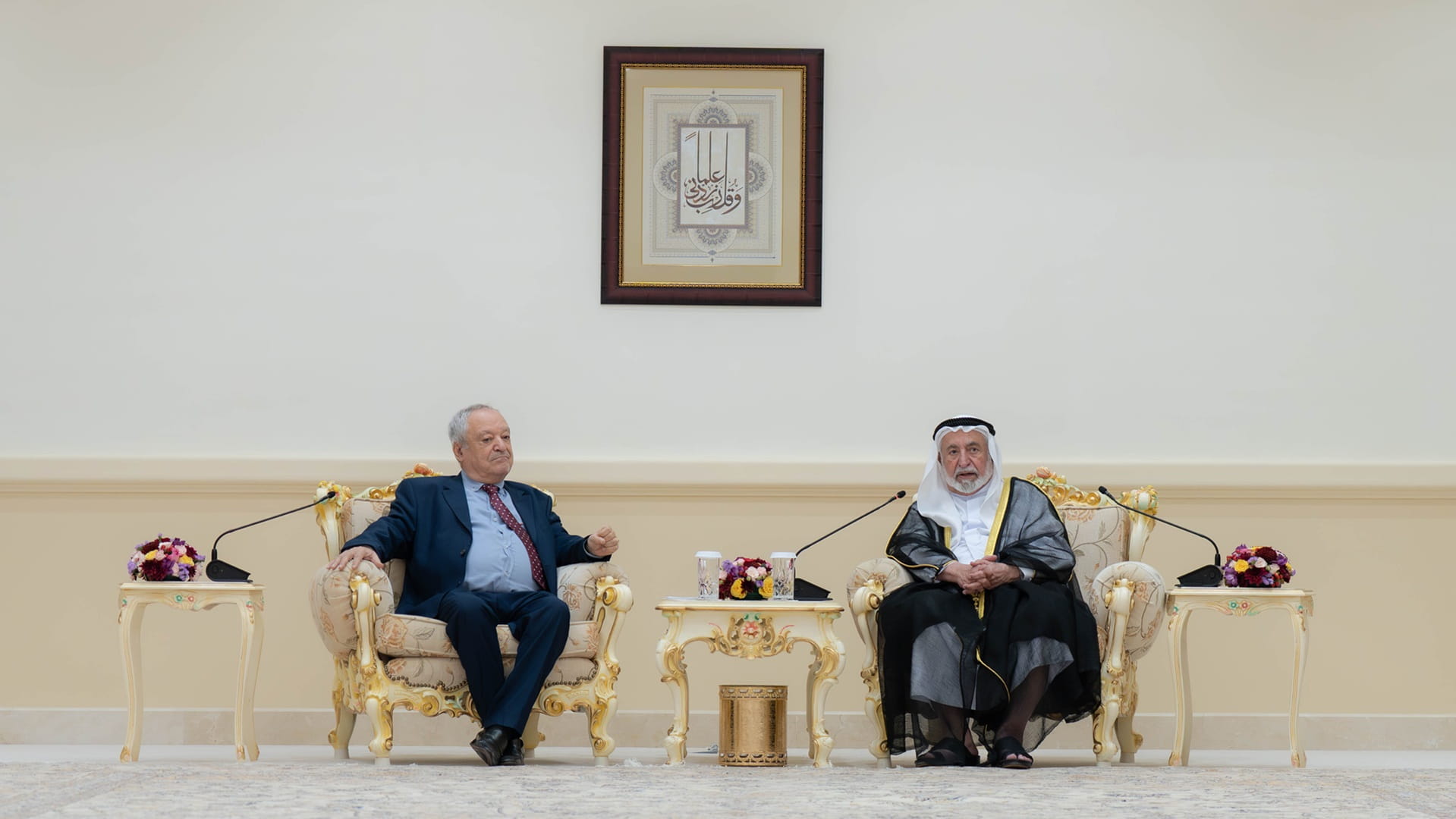 Image for the title: Sharjah Ruler receives founding delegation of ALA Beirut 