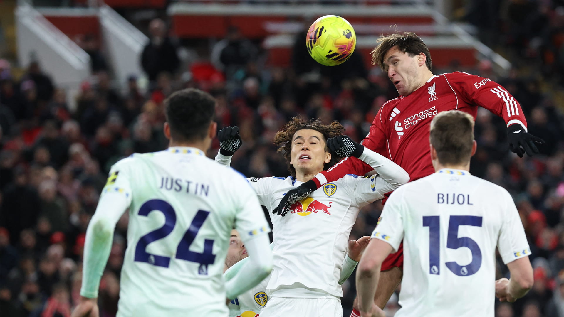Liverpool held to goalless draw by Leeds United