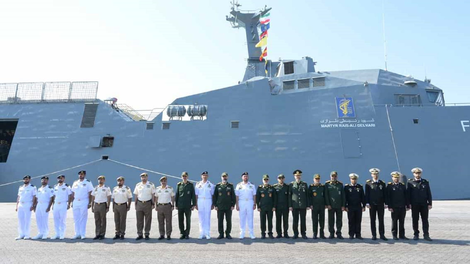 Four Iranian navy vessels arrive at Port Khalid in Sharjah 