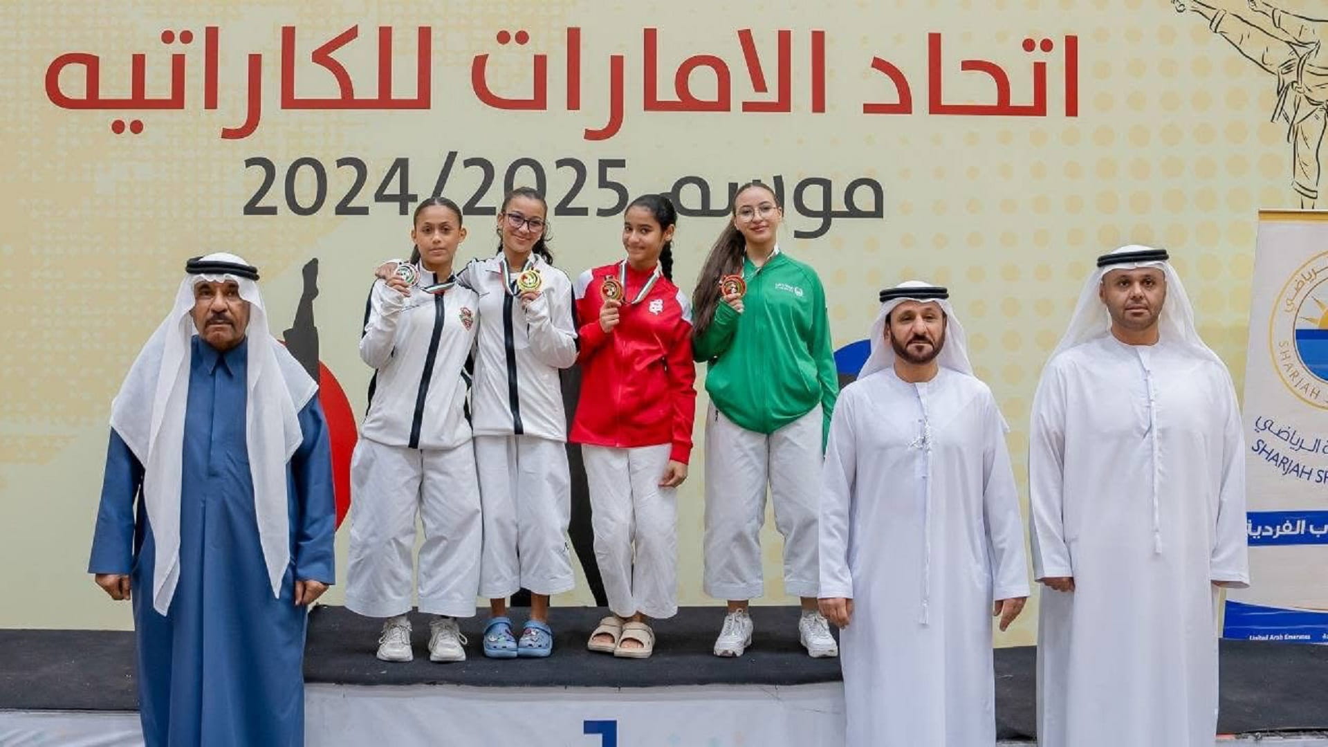 نادي الشارقة الرياضي للمرأة يحقق برونزيتين في كأس الاتحاد للكاتا 