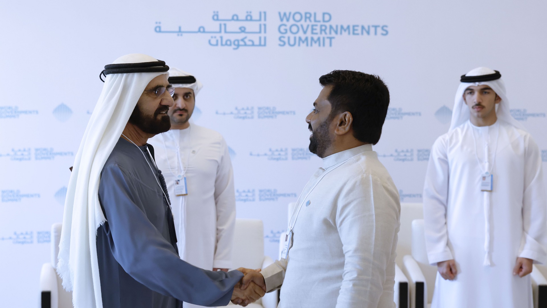 محمد بن راشد يبحث مع رئيس سريلانكا دعم التعاون المشترك 