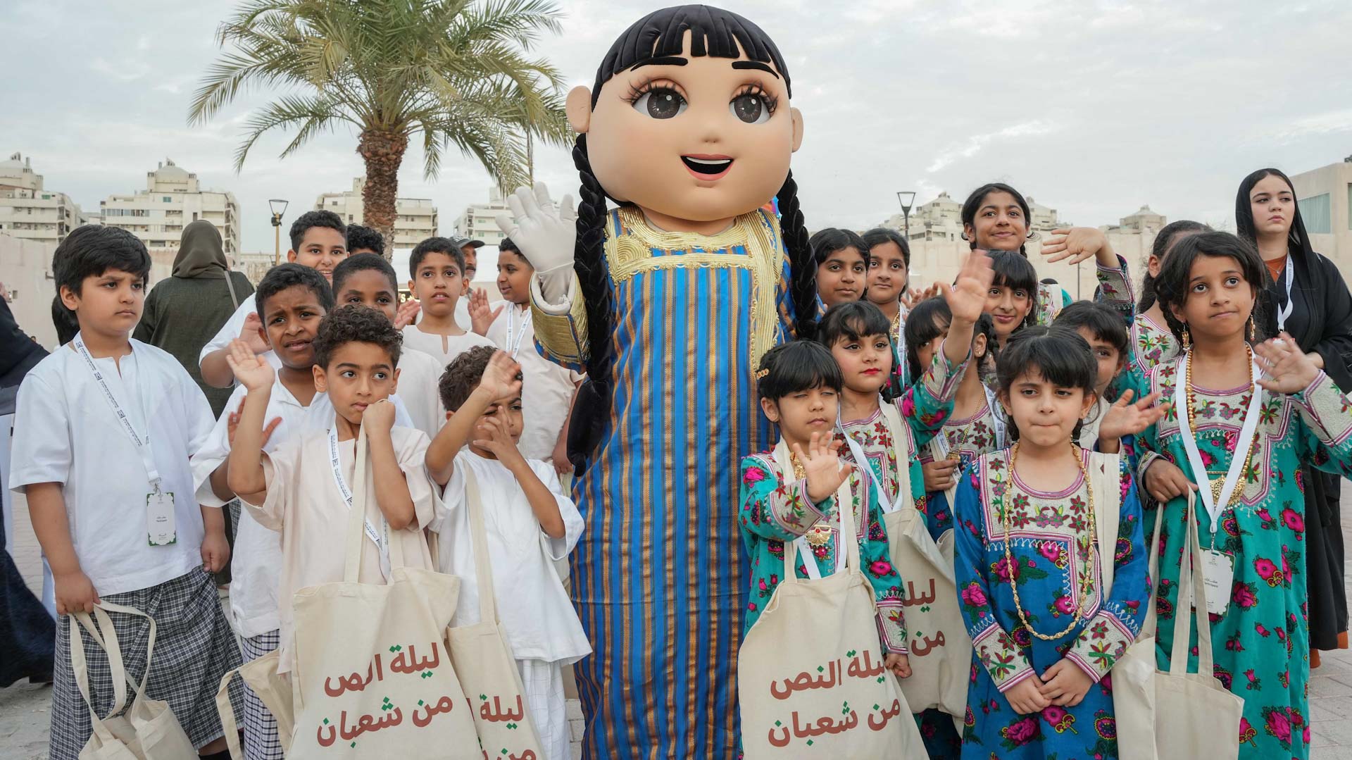 Children sing Haq Al-Laila songs at Sharjah Heritage Days 
