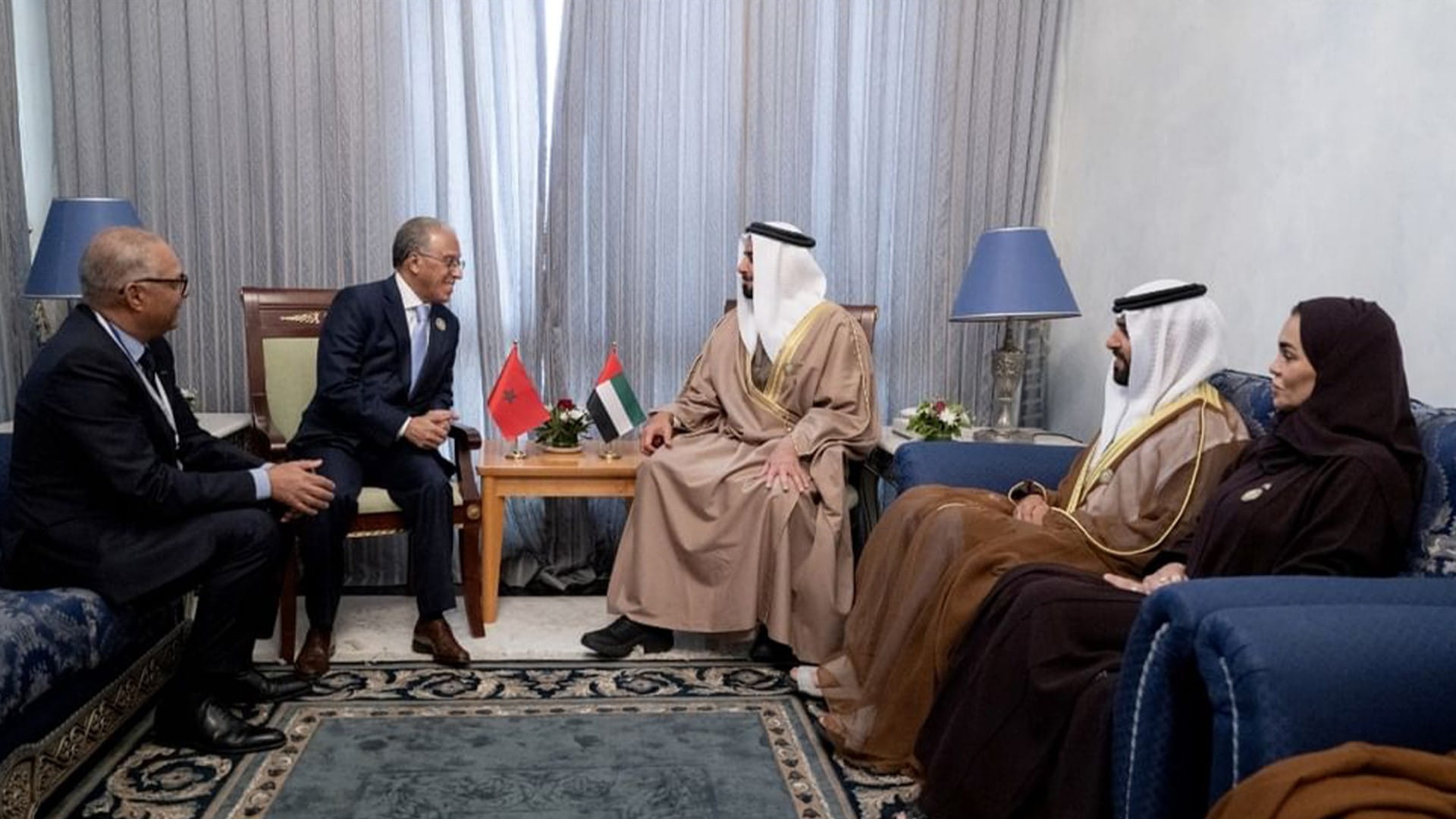 سيف بن زايد يلتقي في تونس مندوب المغرب الدائم لدى الجامعة العربية 