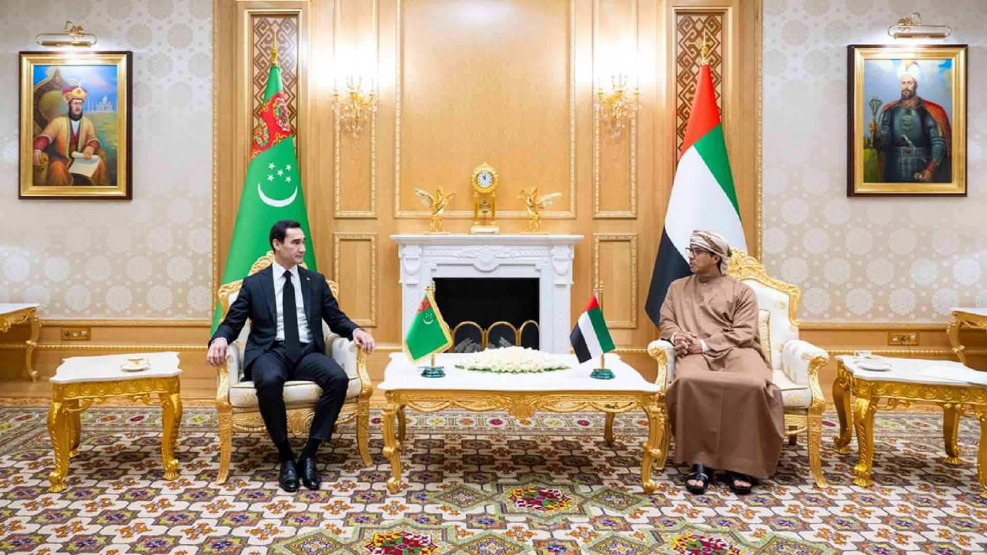Mansour bin Zayed, Turkmenistan President discuss bilateral ties