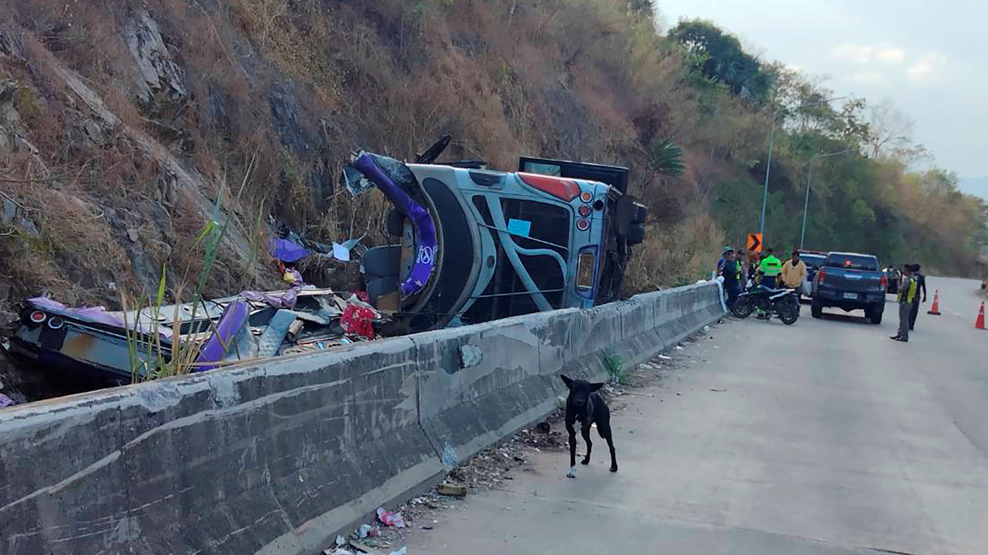 بتعطل المكابح.. حادث مروري مروع يخلف 18 قتيلاً في تايلاند 