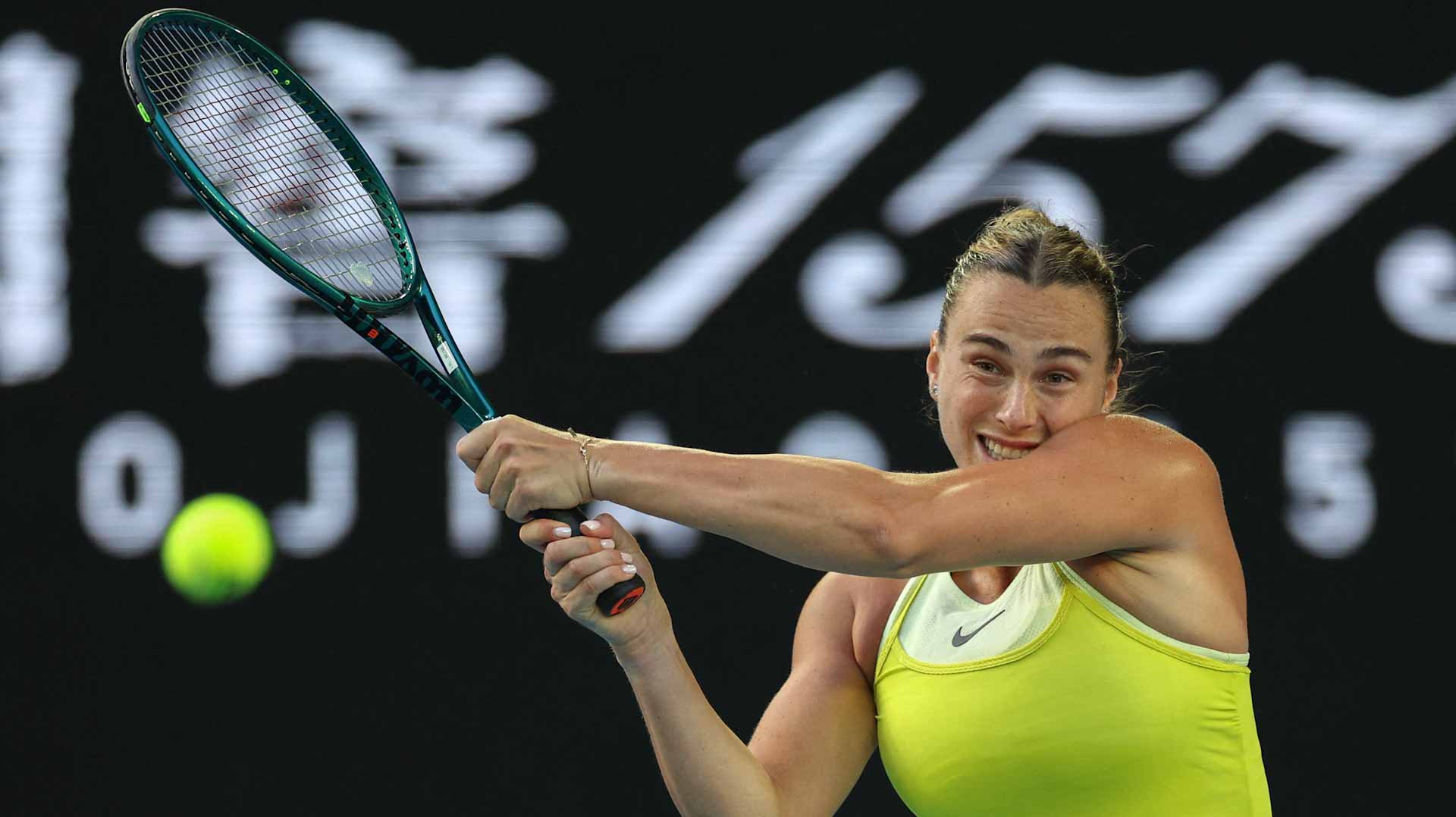 Sabalenka storms on as rain mars Australian Open 