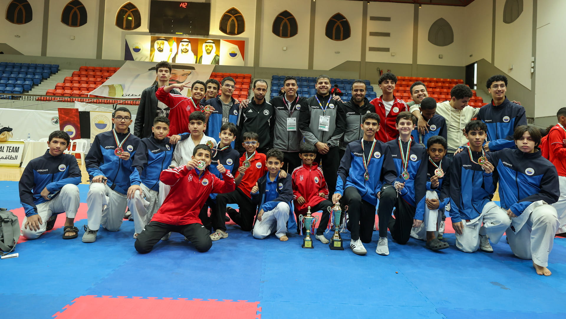 Sharjah Club champion of the UAE Karate Kumite Cup 