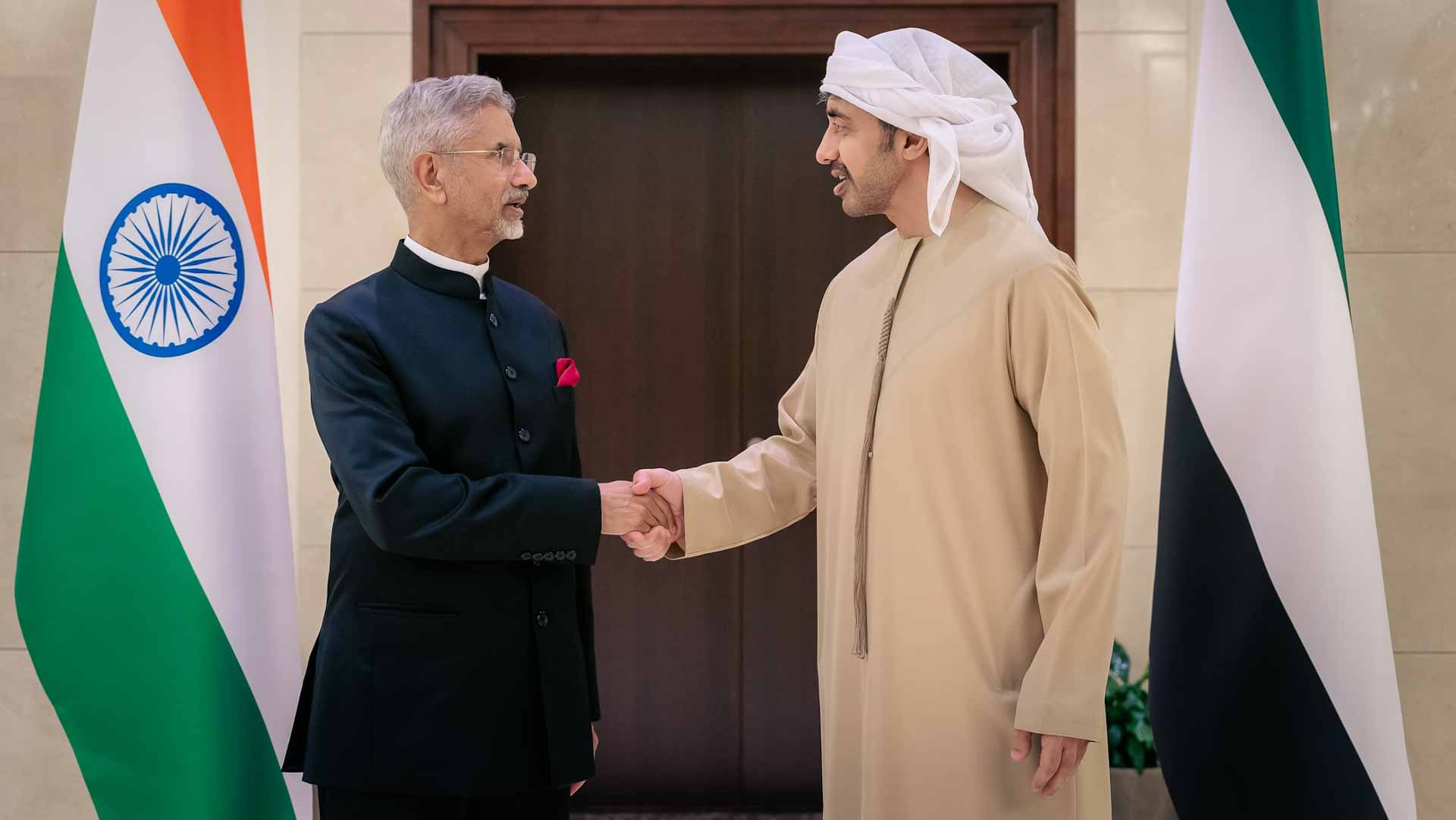 H.H. Sheikh Abdullah bin Zayed Al Nahyan, Deputy Prime Minister and Minister of Foreign Affairs, warmly welcomed Dr. Subrahmanyam Jaishankar, the External Affairs Minister of India, during their meeting in Abu Dhabi. Sheikh Abdullah congratulated Dr. Jaishankar on India's Republic Day, expressing well wishes for the country's ongoing progress and prosperity. Discussions centered on enhancing the strong friendship and strategic ties between the UAE and India, with a focus on bolstering cooperation in economic, commercial, investment, and cultural domains. The leaders also exchanged perspectives on various regional and global developments, underlining the importance of ongoing dialogue and collaboration in navigating shared challenges and opportunities.