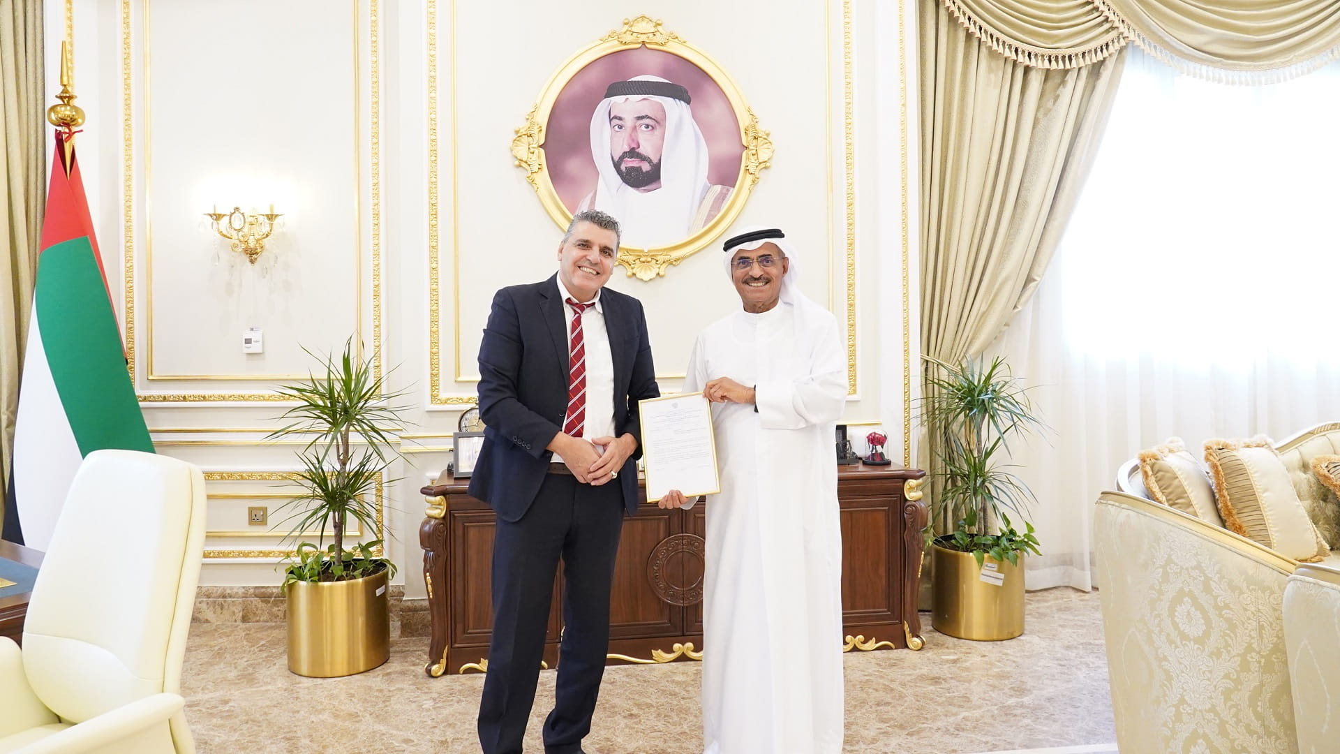 Belhaif Al Nuaimi receives Russian and Indian delegations