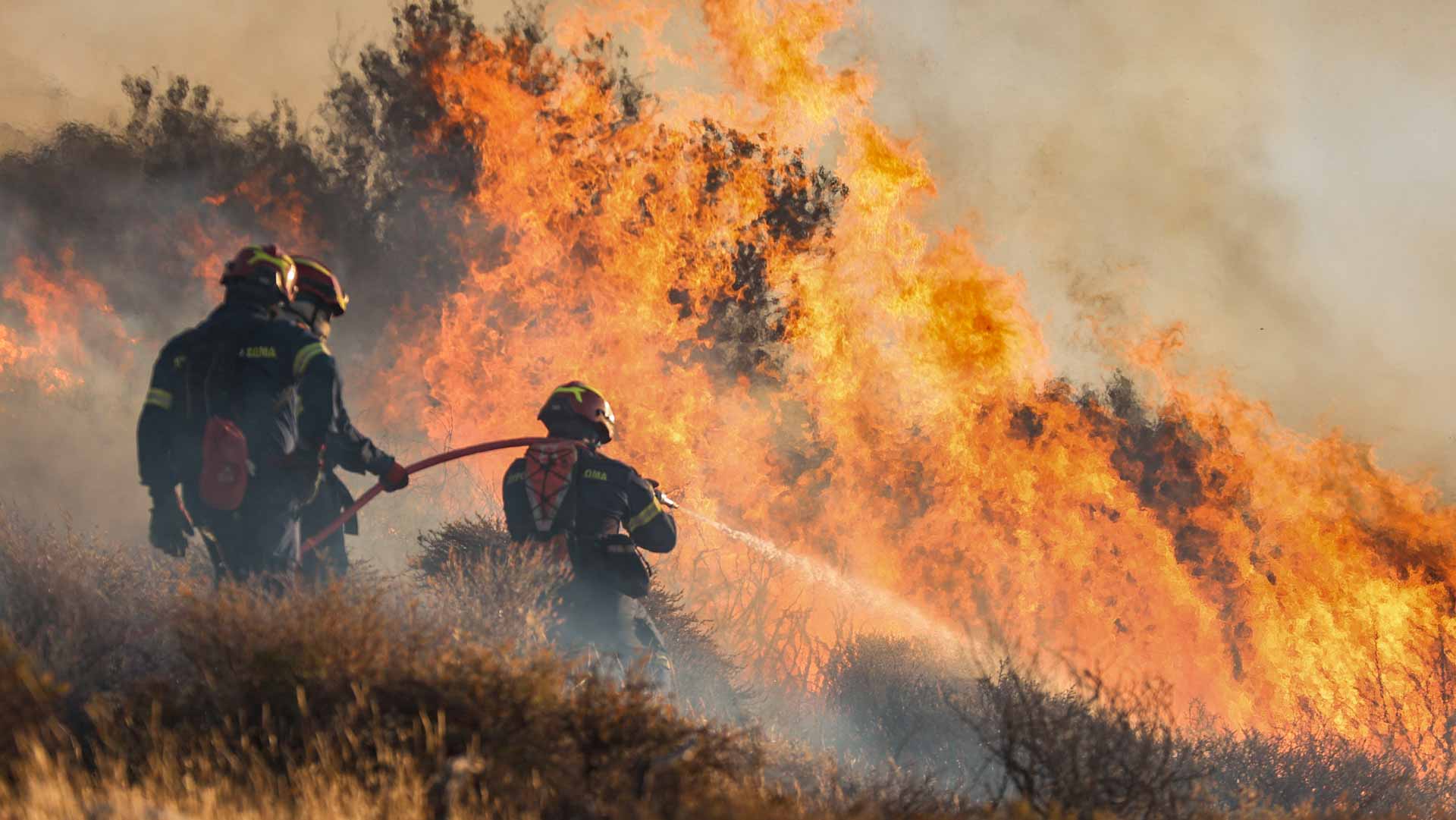Greek firefighters report progress in containing Crete wildfire