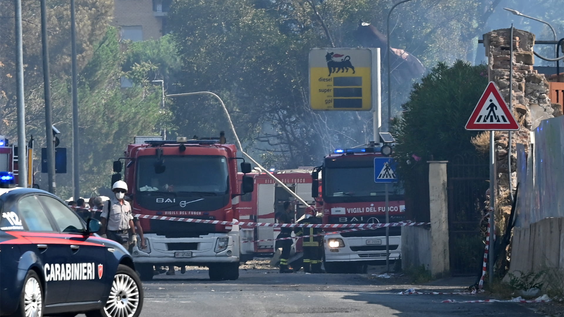 انفجار بمحطة وقود في روما يصيب 45 شخصاً بجروح