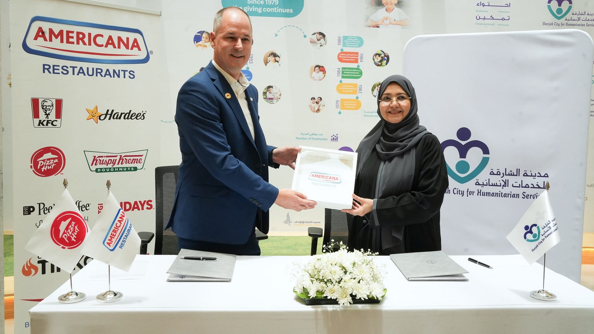 إنسانية الشارقة وأمريكانا تطلقان شراكة لتوظيف ذوي الإعاقة السمعية 