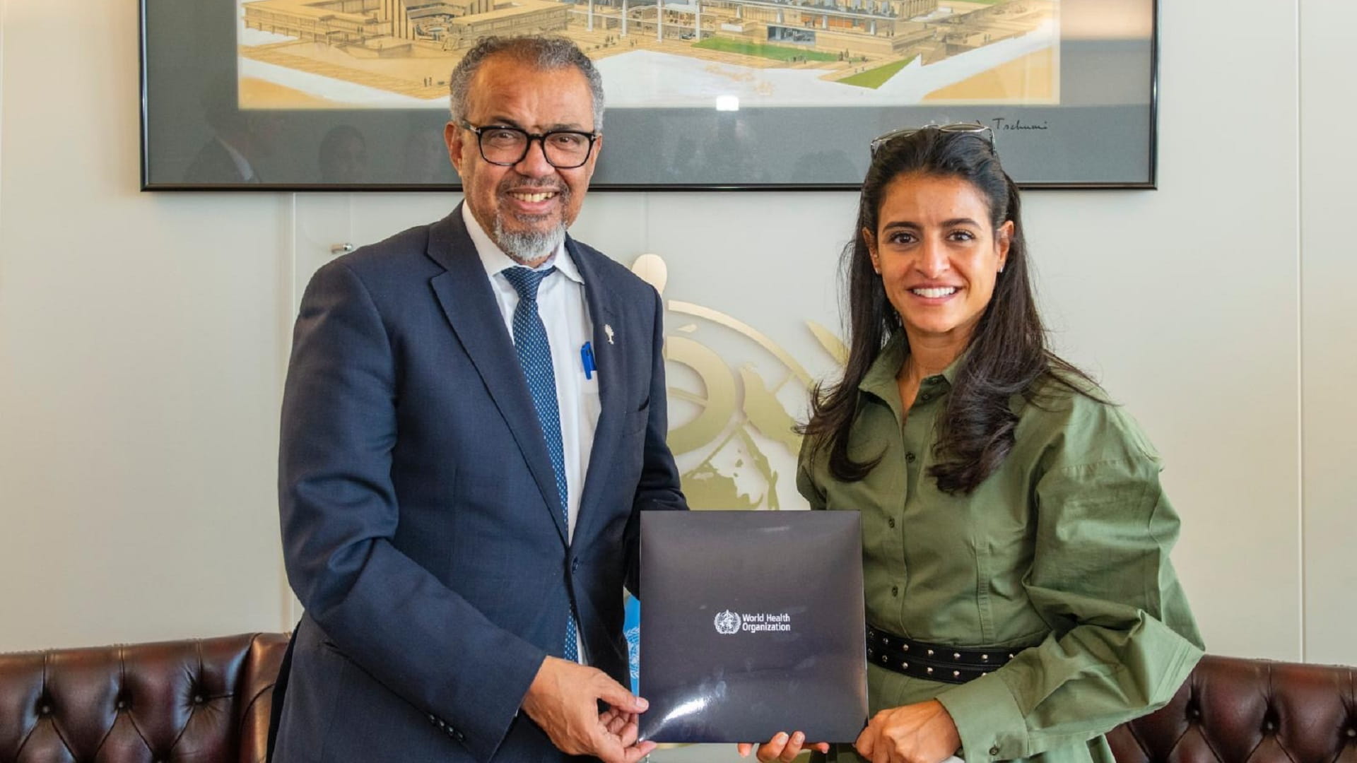 شيخة النويس تبحث ومنظمة الصحة العالمية تعزيز التعاون بالأمن الصحي 