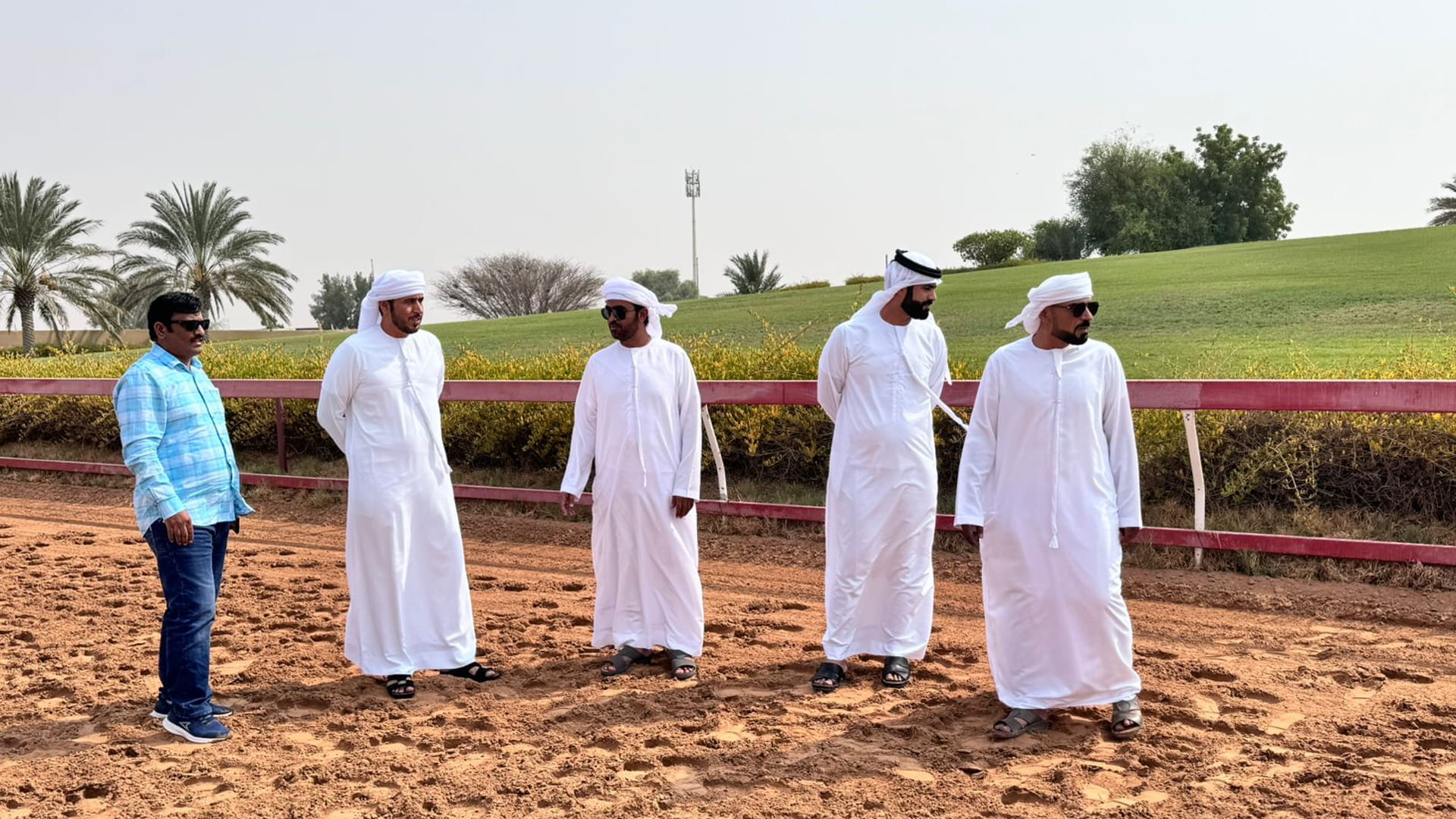 Image for the title: Al Dhaid Camel Racecourse Readiness Inspection 
