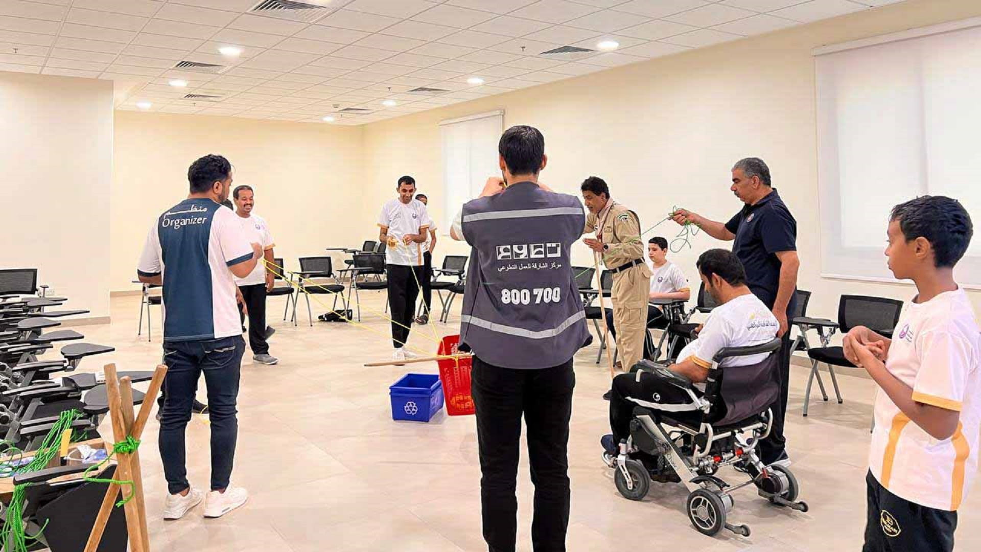 منتسبو النشاط الصيفي بنادي الذيد يشاركون في ورشة "العمل الجماعي"