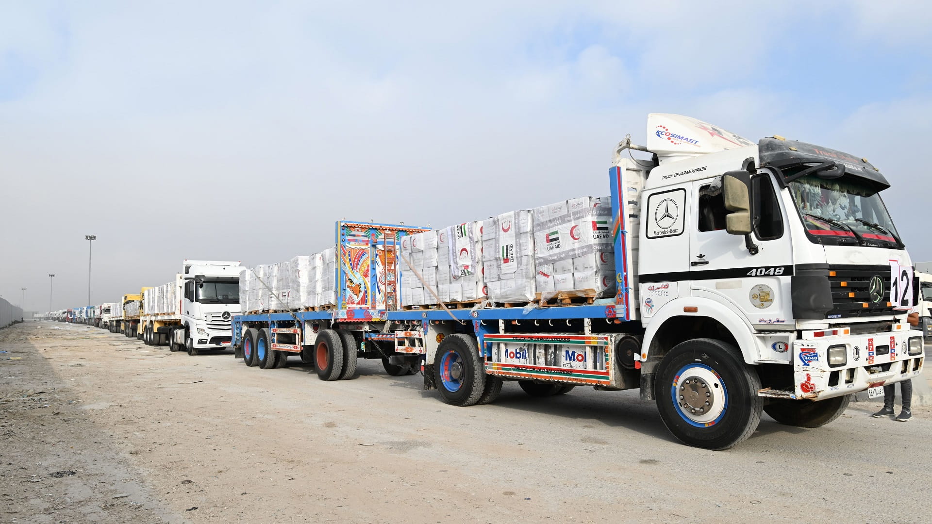 UAE aid convoy enters Gaza via Rafah Crossing 