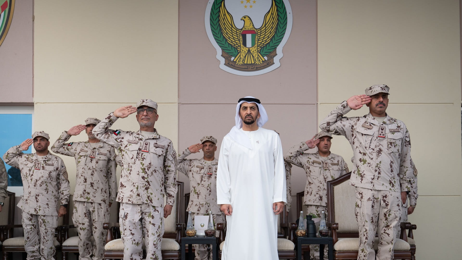 Hamdan bin Zayed attends National Service Drills in Liwa  