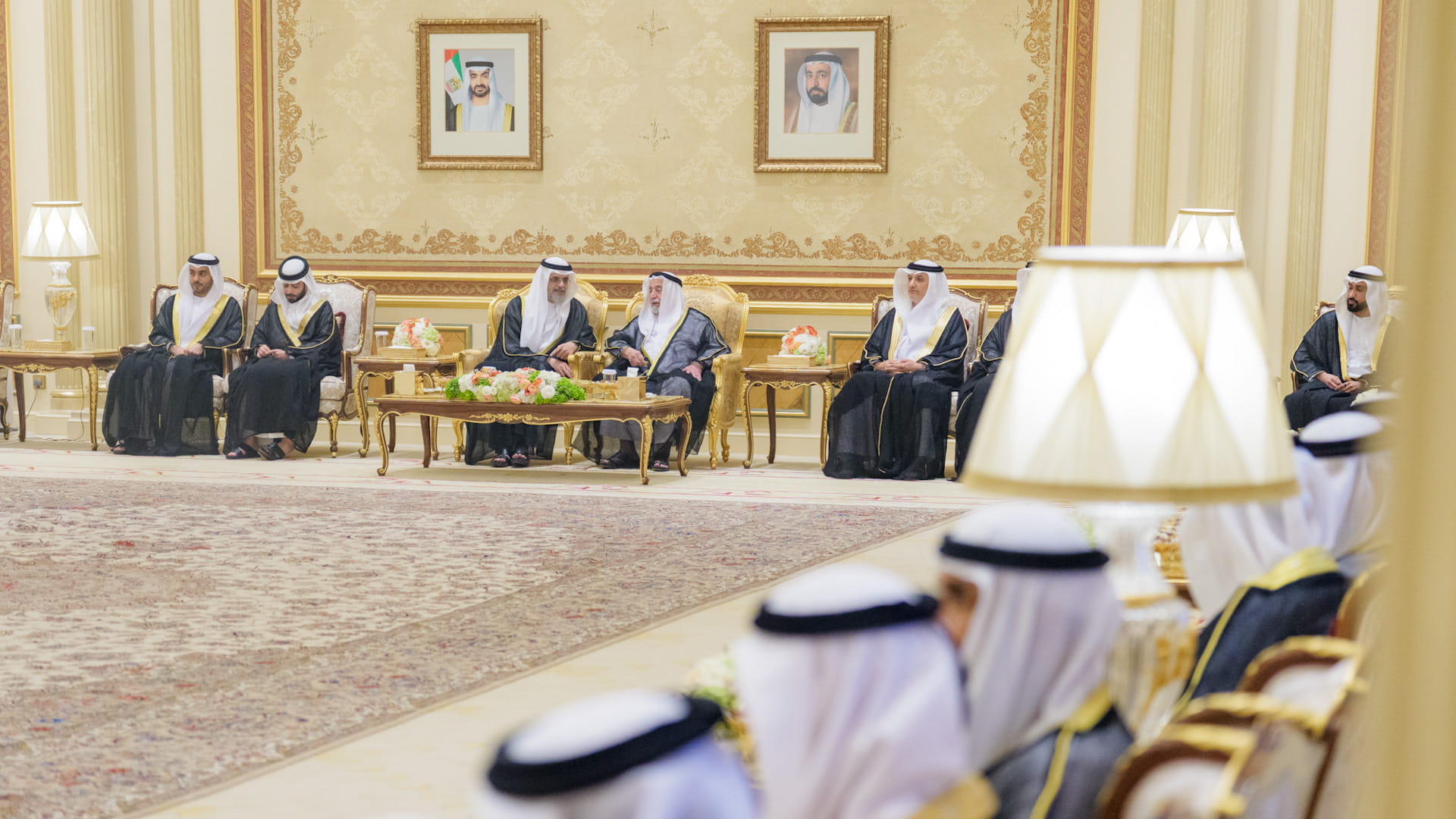 سلطان القاسمي يتلقى تهاني الشيوخ والمسؤولين والمواطنين بالعيد