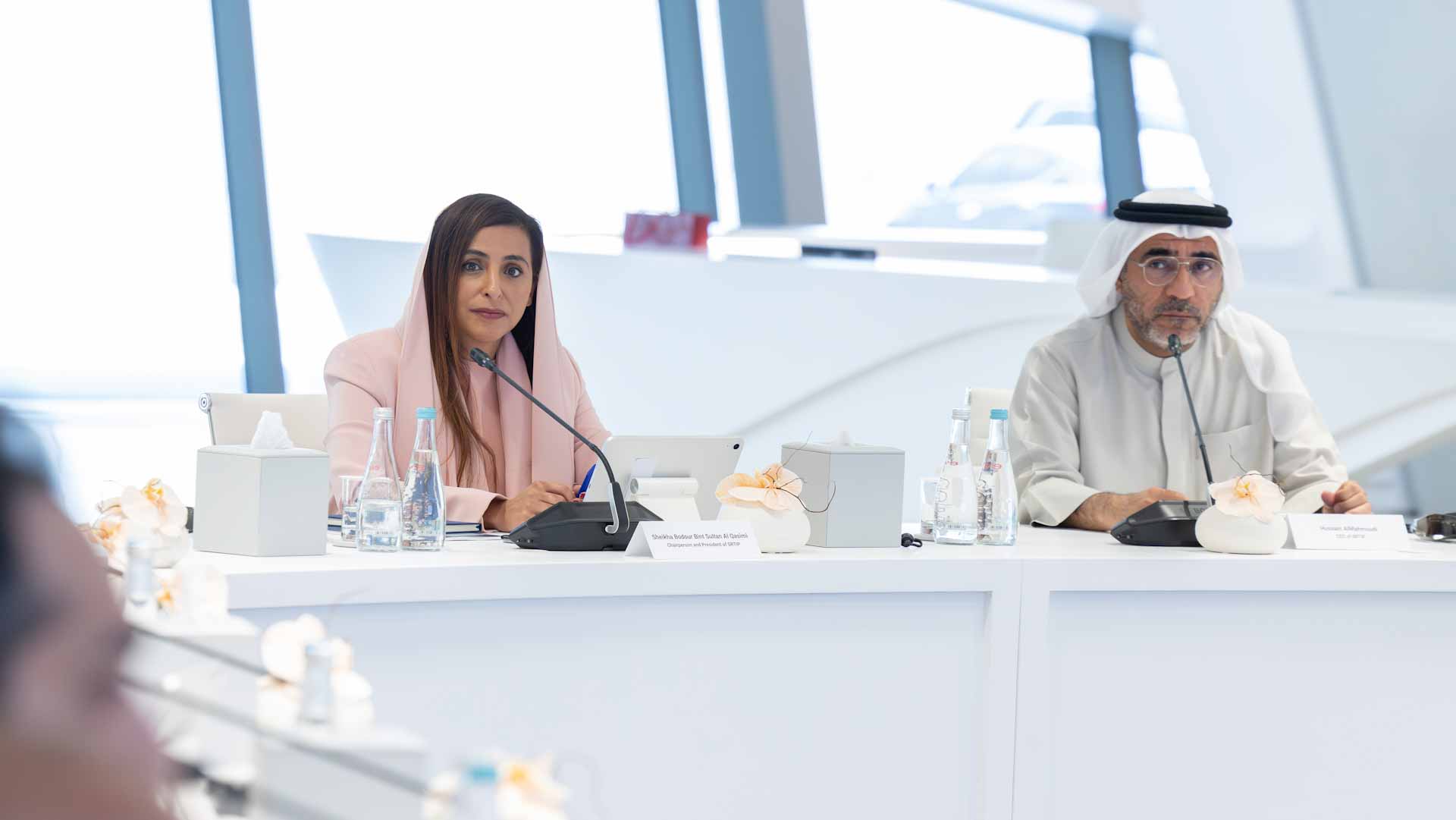 صورة بعنوان: <span class="scChromeData">{"commands":[{"click":"chrome:common:edititem({command:\"webedit:open\"})","header":"Edit the related item","icon":"/temp/iconcache/office/16x16/cubes.png","disabledIcon":"/temp/cubes_disabled16x16.png","isDivider":false,"tooltip":"Edit the related item in the Content Editor.","type":"common"},{"click":"chrome:rendering:personalize({command:\"webedit:personalize\"})","header":"Personalize","icon":"/temp/iconcache/office/16x16/users_family.png","disabledIcon":"/temp/users_family_disabled16x16.png","isDivider":false,"tooltip":"Create or edit personalization for this component.","type":"sticky"},{"click":"chrome:rendering:editvariations({command:\"webedit:editvariations\"})","header":"Edit variations","icon":"/temp/iconcache/office/16x16/windows.png","disabledIcon":"/temp/windows_disabled16x16.png","isDivider":false,"tooltip":"Edit the variations.","type":"sticky"}],"contextItemUri":"sitecore://master/{41DED995-1AC6-4C2C-8A56-D41BCD6A740D}?lang=ar&ver=1","custom":{},"displayName":"Title","expandedDisplayName":"This is require field and Maximum 90 character is allow"}</span><span sc_parameters="prevent-line-break=true" class="scWebEditInput scEnabledChrome" id="fld_41DED9951AC64C2C8A56D41BCD6A740D_E873DAB3C3324E8EB106973D9F53F5B7_ar_1_5b71cf51dc9d4c2c9f424759bb5c6c1c_5099_edit" contenteditable="true" scdefaulttext="[No text in field]" scfieldtype="single-line text" sc-part-of="field">بدور القاسمي تستعرض استراتيجيات تعزيز مكانة"مجمع الشارقة للابتكار"</span>_9AC95584E2FF4A378597E3703FDF5588