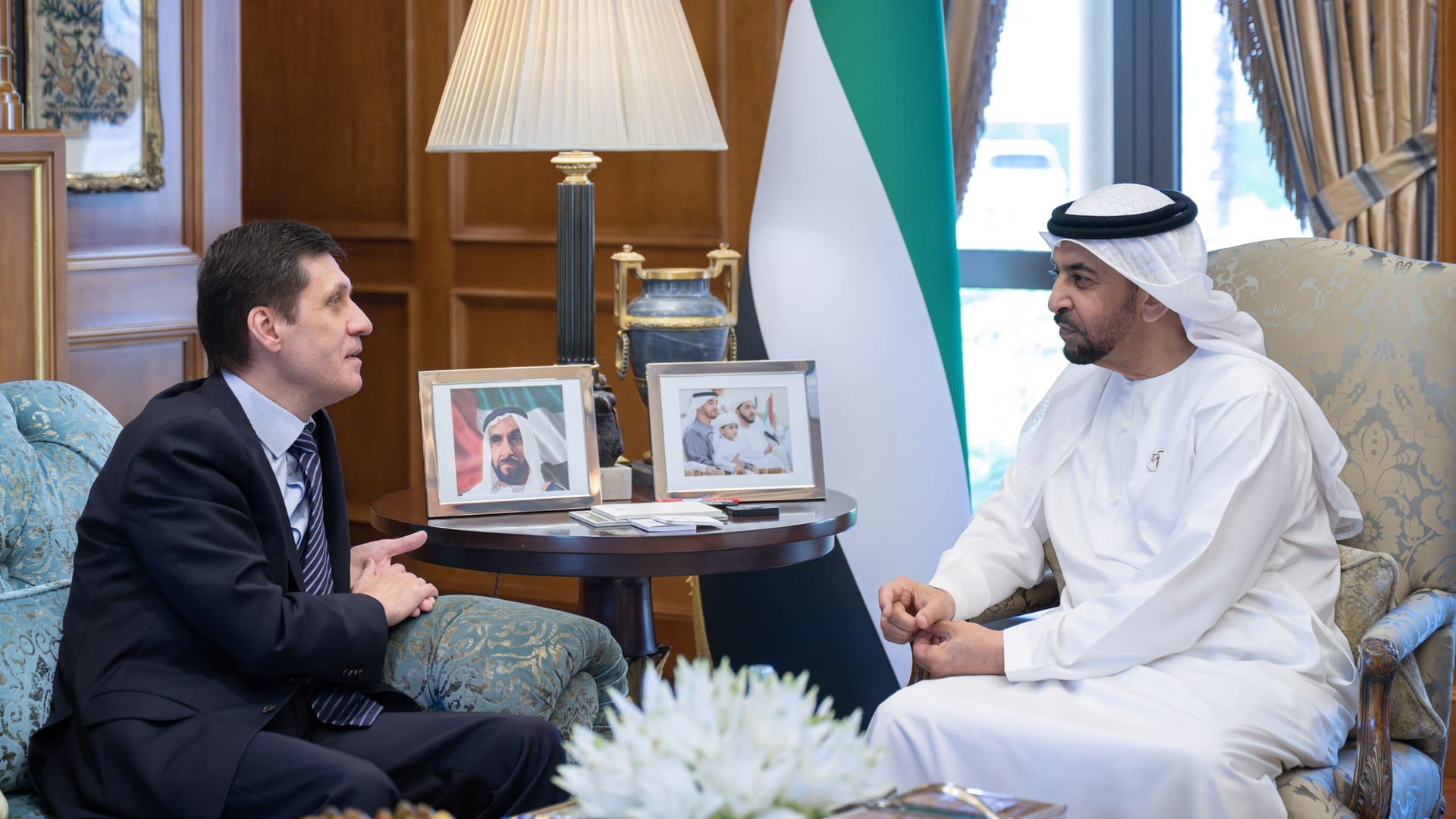 Hamdan bin Zayed receives Ambassador of Russian Federation to UAE