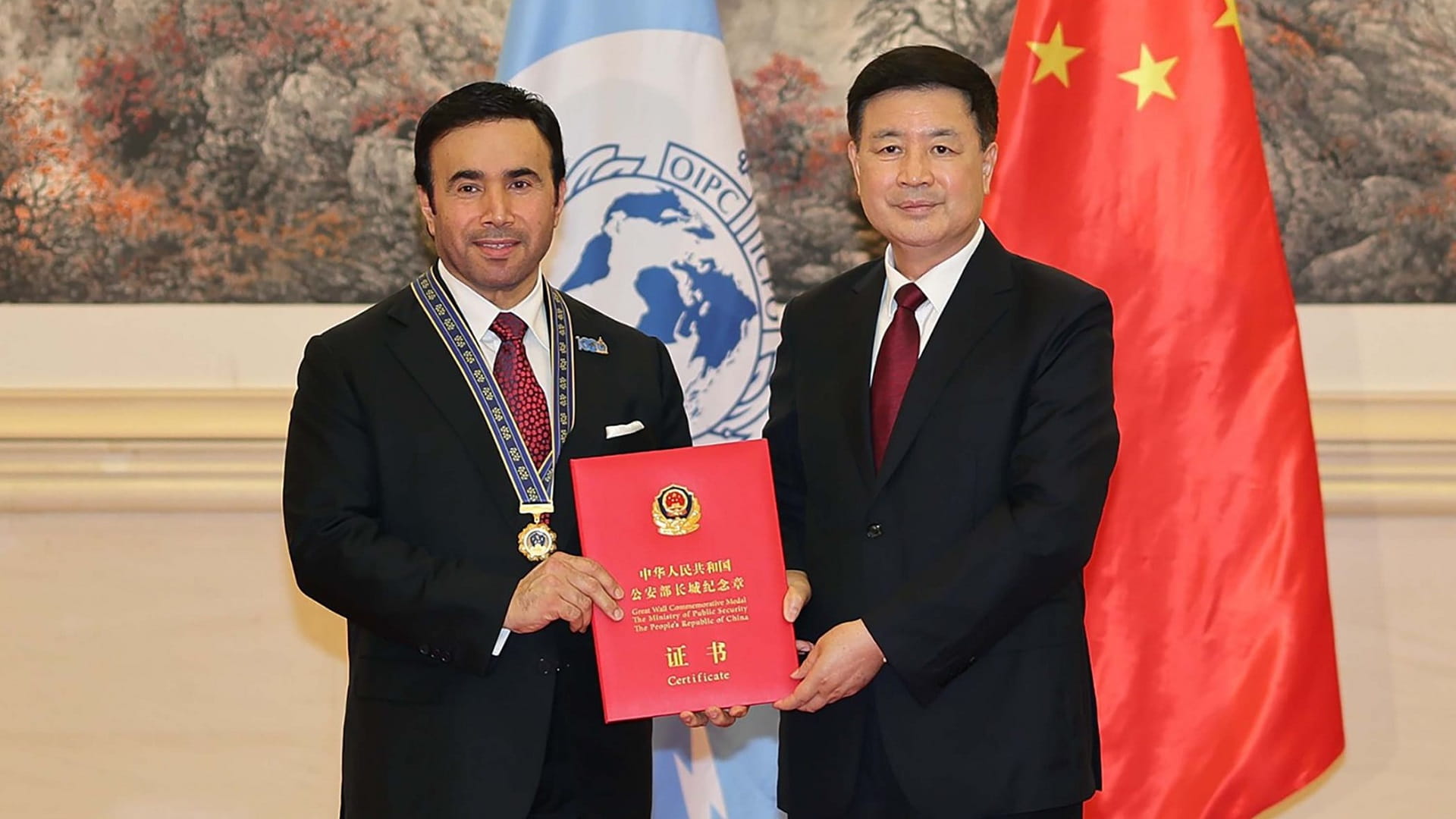 China awards Ahmed Nasser Al Raisi 'Great Wall Medal – Gold Class' 