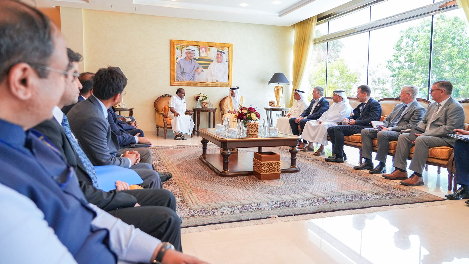 Saud bin Saqr receives Indian Minister of Steel and Heavy Industries 