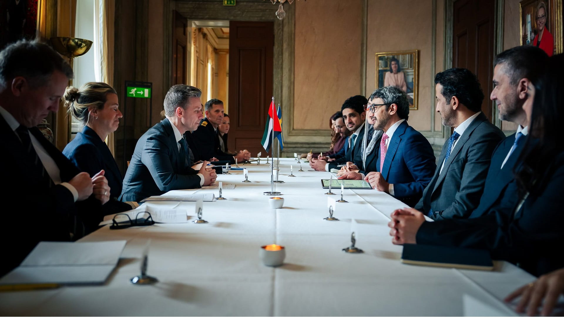 Abdullah bin Zayed, Swedish Defence Minister enhance cooperation