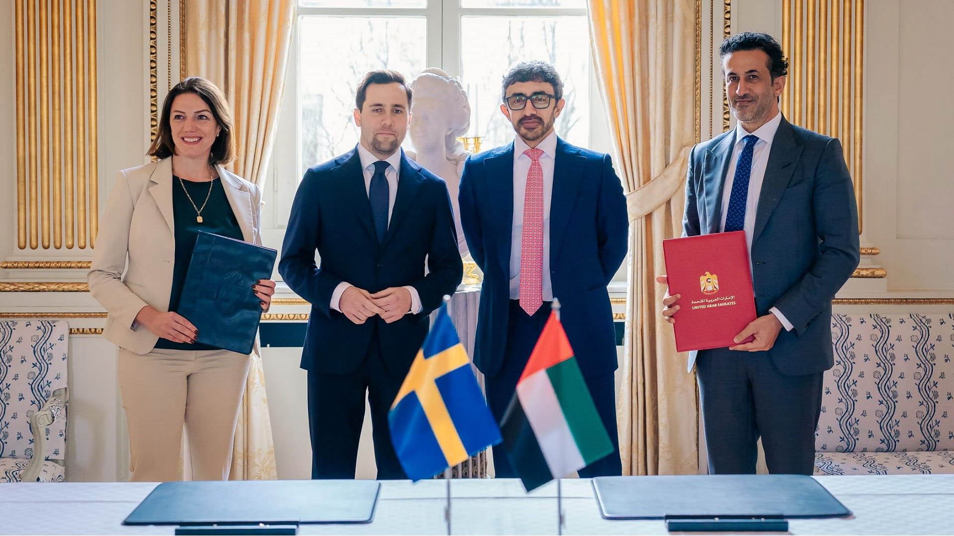 Abdullah bin Zayed meets Sweden's Foreign Trade Minister