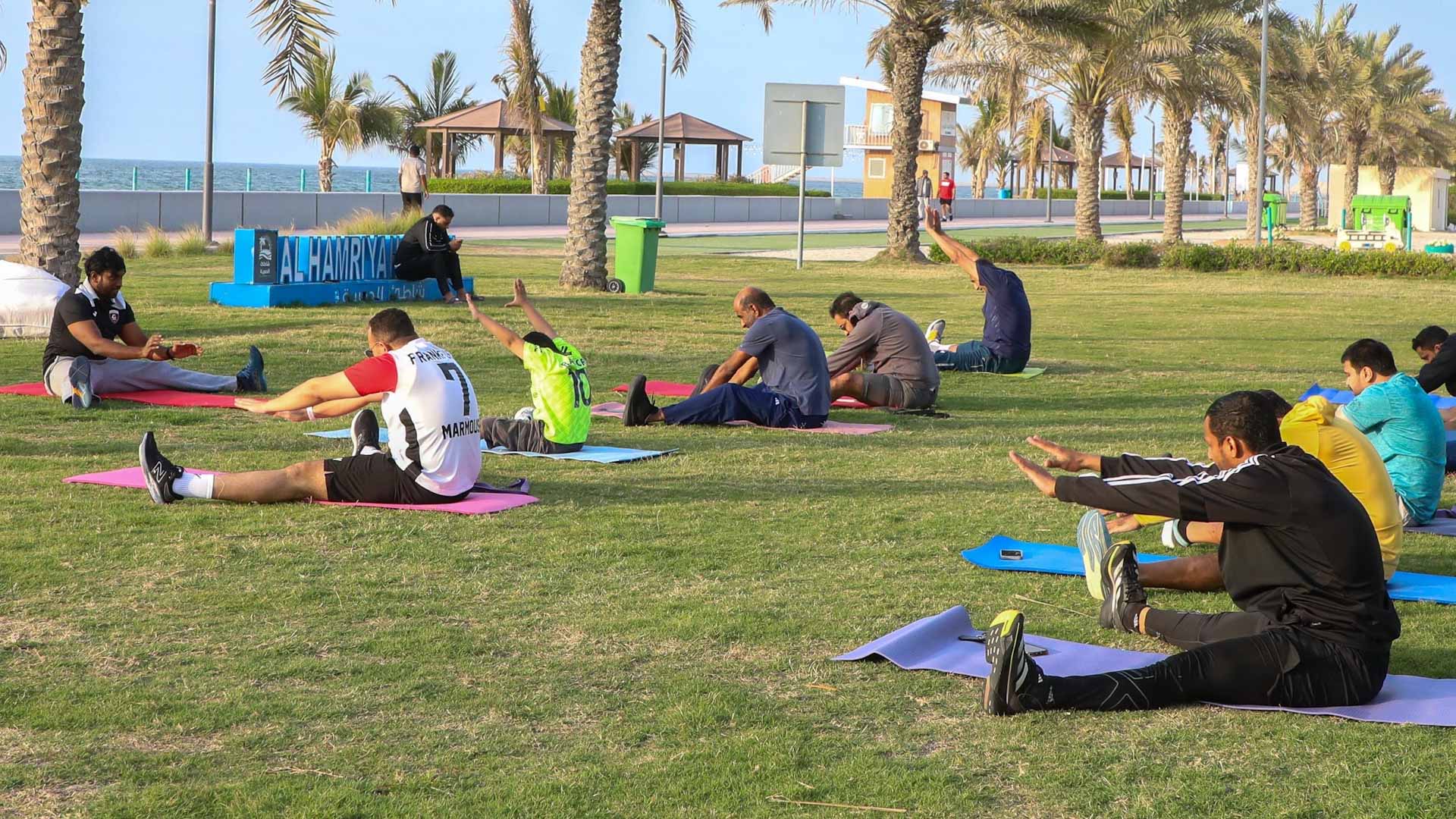 نادي الحمرية يختتم فعالية "رياضة قبل الإفطار"