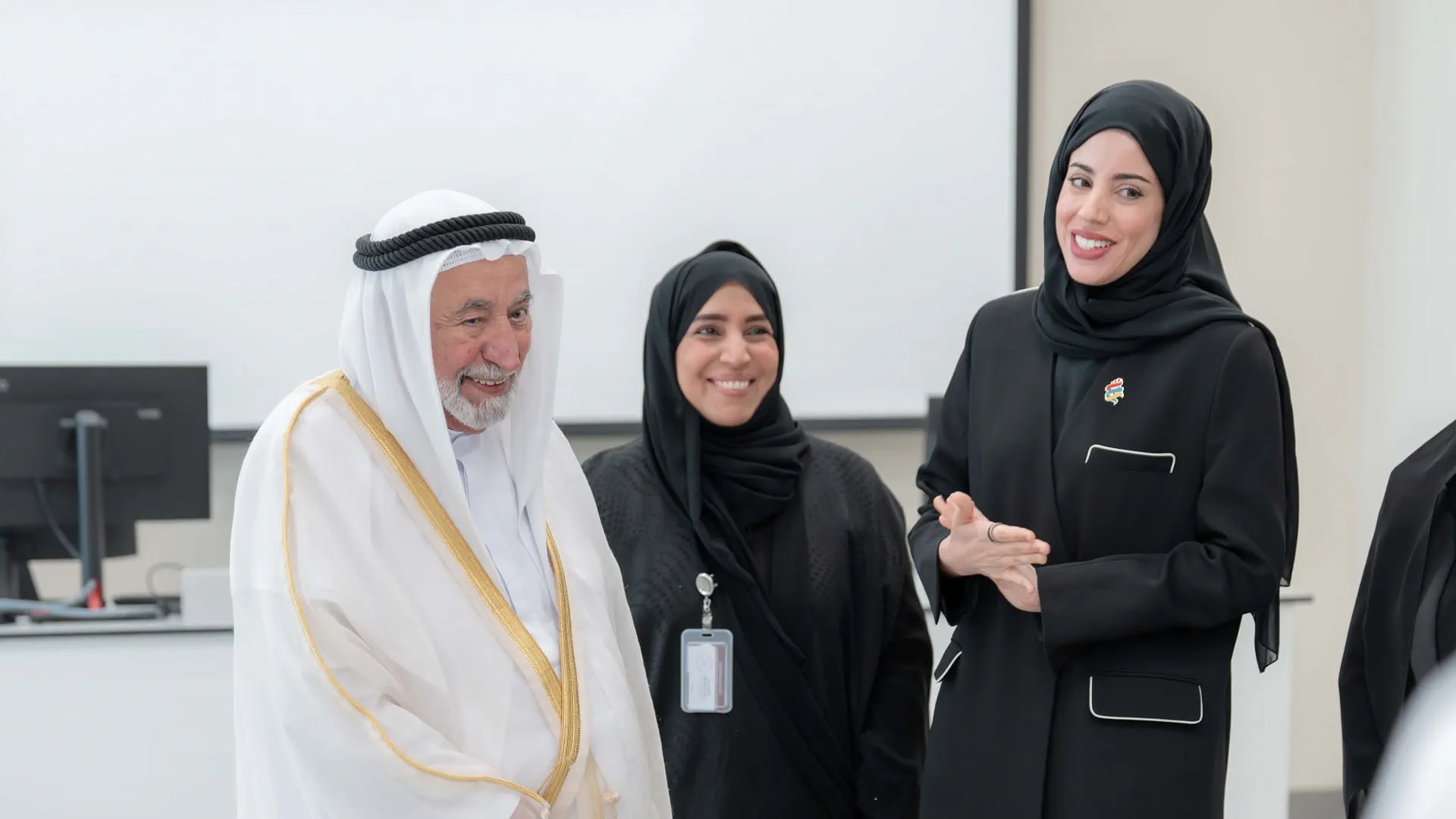 Sharjah Ruler and members of two partes during the event