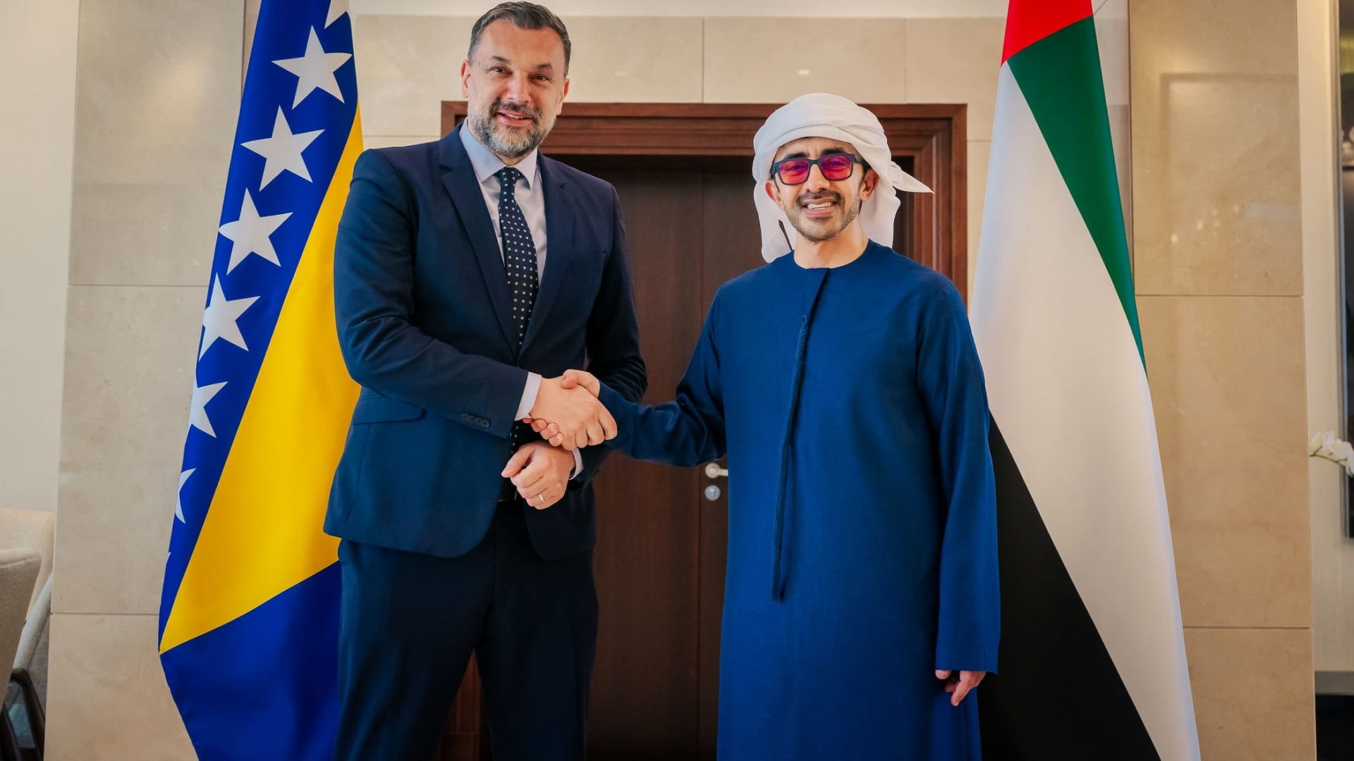 Abdullah bin Zayed receives Bosnian Foreign Minister  