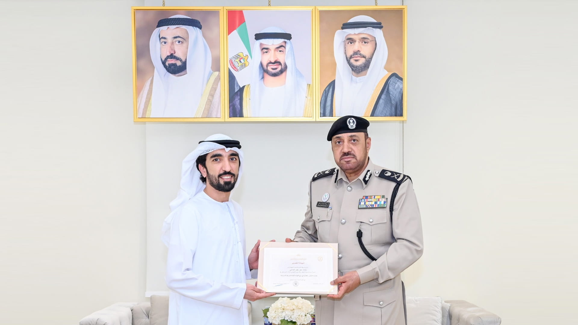 Image for the title: Commander-in-Chief of Sharjah Police honours Emirates Auction 