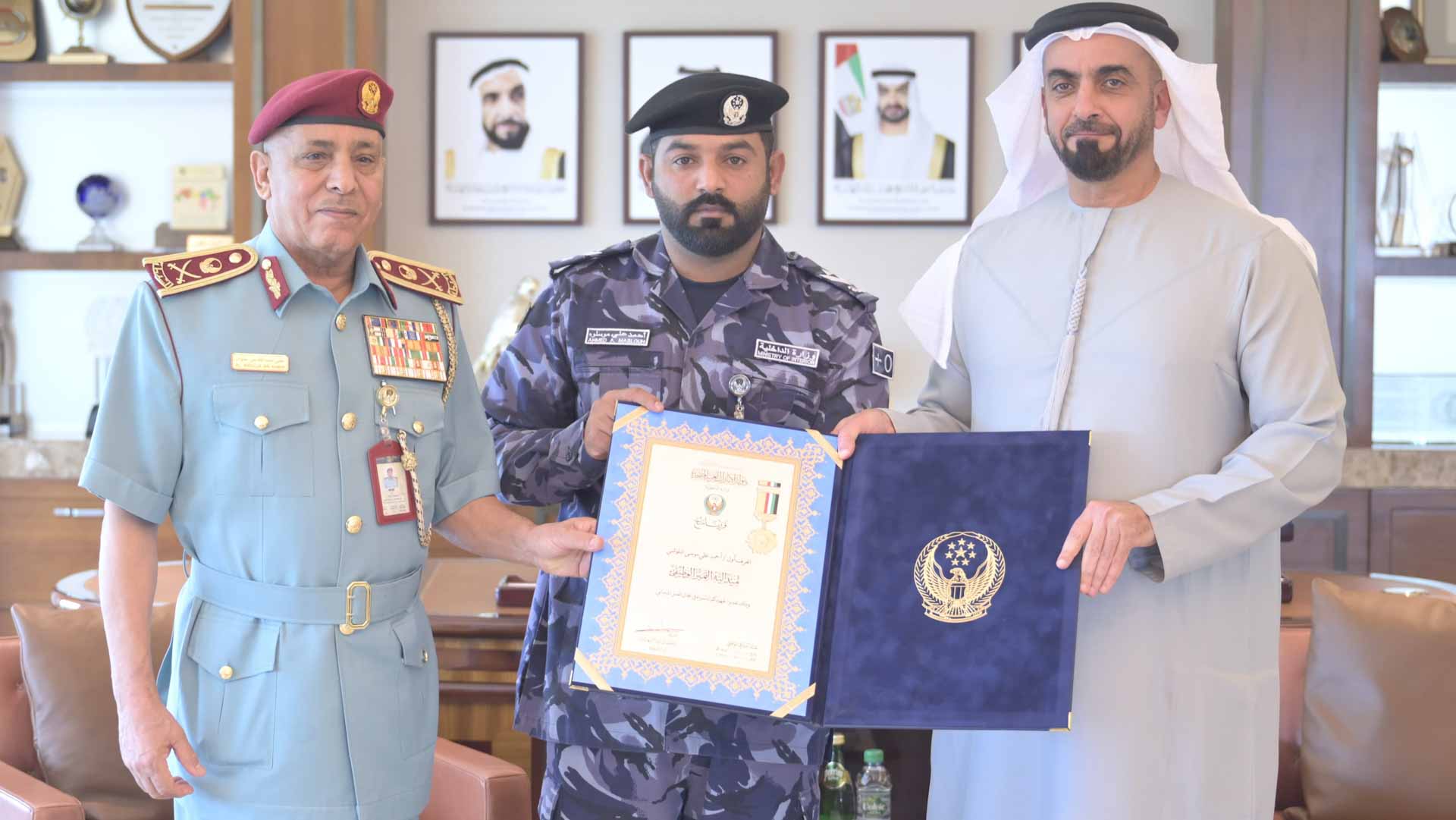 Saif bin Zayed honours RAK policeman for bravery