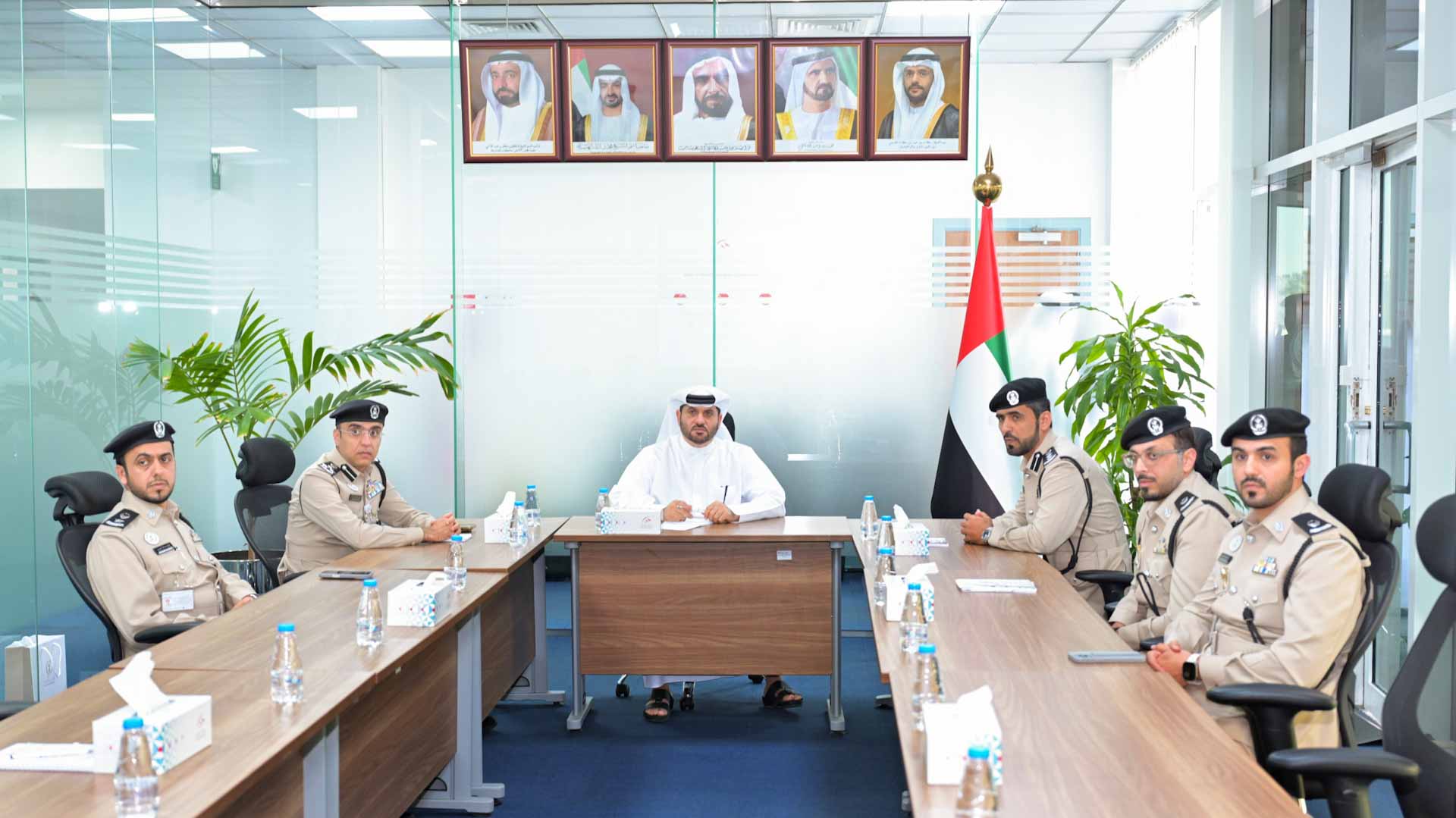 Omar Boualzoud inspects operations at airport police 
