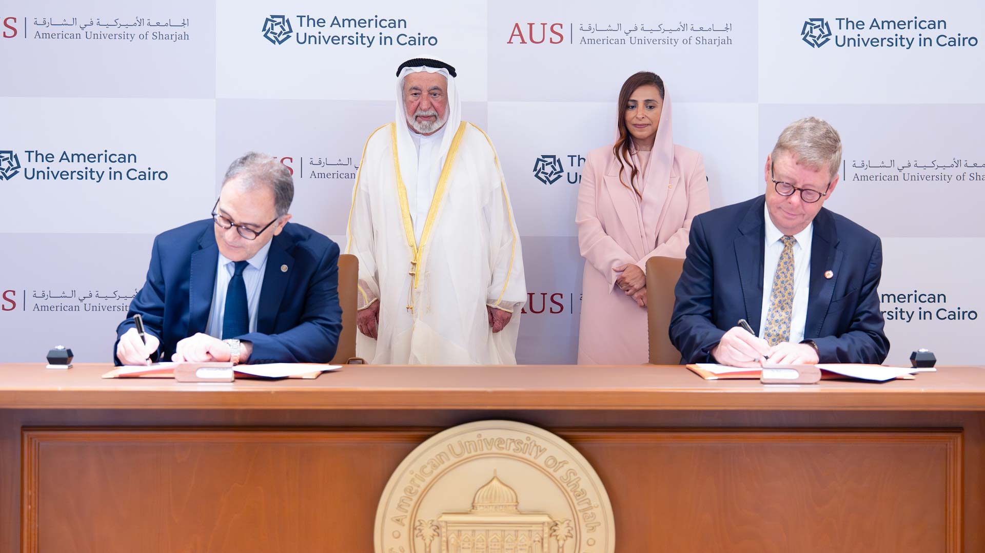 Sharjah Ruler witnesses AUS-AUC signing of MoU