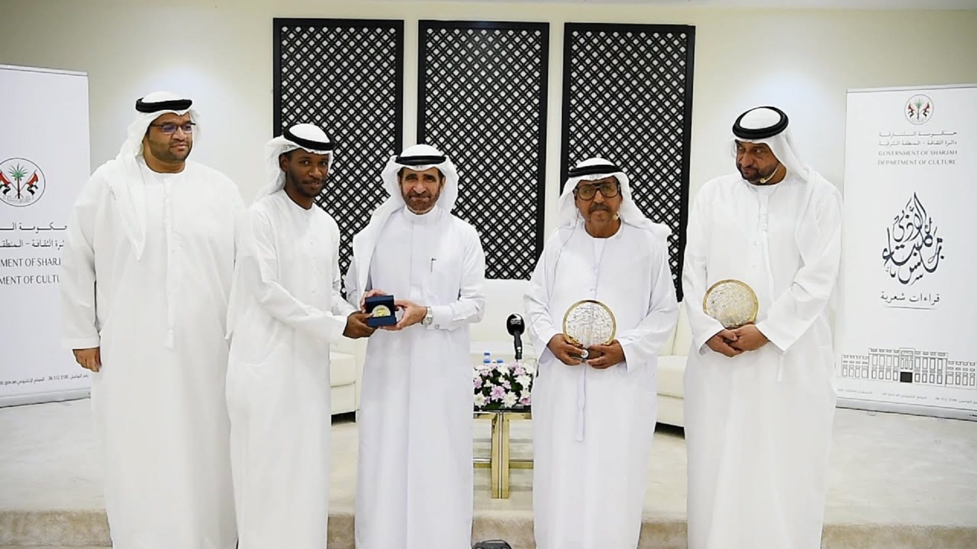 Haitham bin Saqr during cultural evening in Kalba 