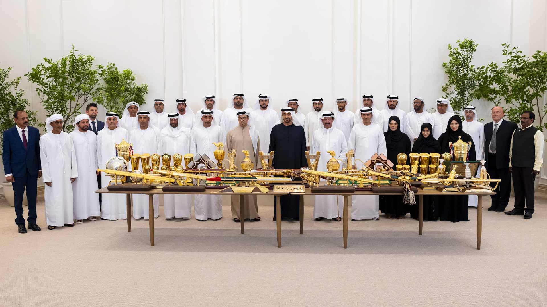 UAE President receives Presidential Camel Racing Team 