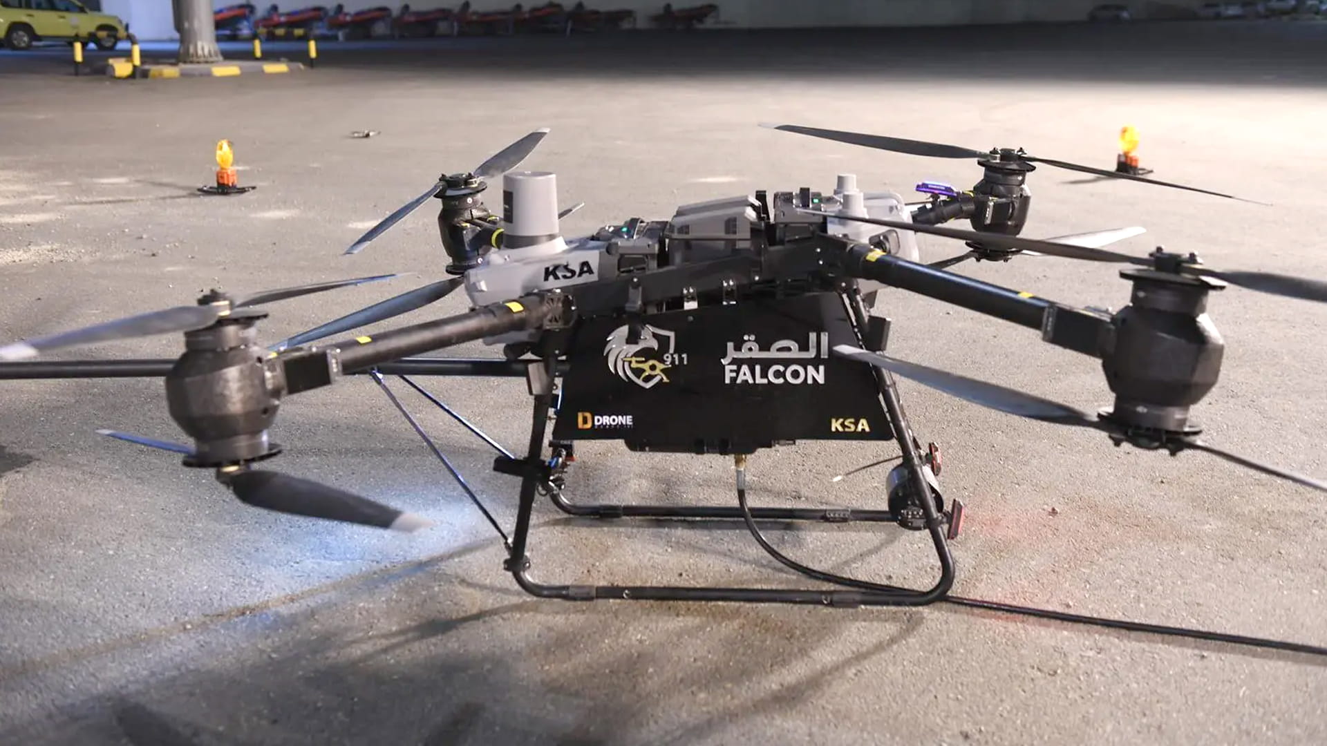الدفاع المدني السعودي يطلق الدرون "صقر" للإطفاء والإنقاذ في الحج