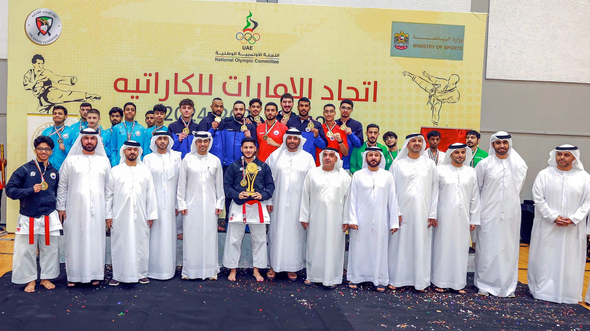 الشارقة ملكاً لكأس الاتحاد ومتوّجاً بدرع التفوق العام للكاراتيه