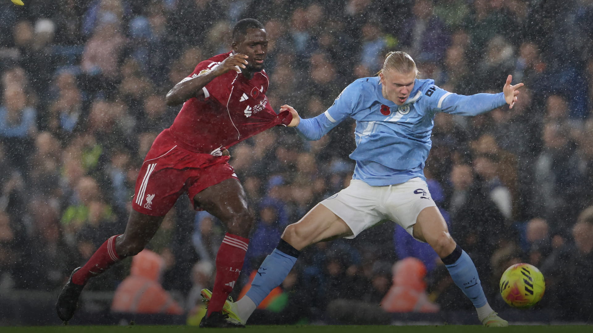 Man City crush Liverpool 3-0 to move to second in Premier League