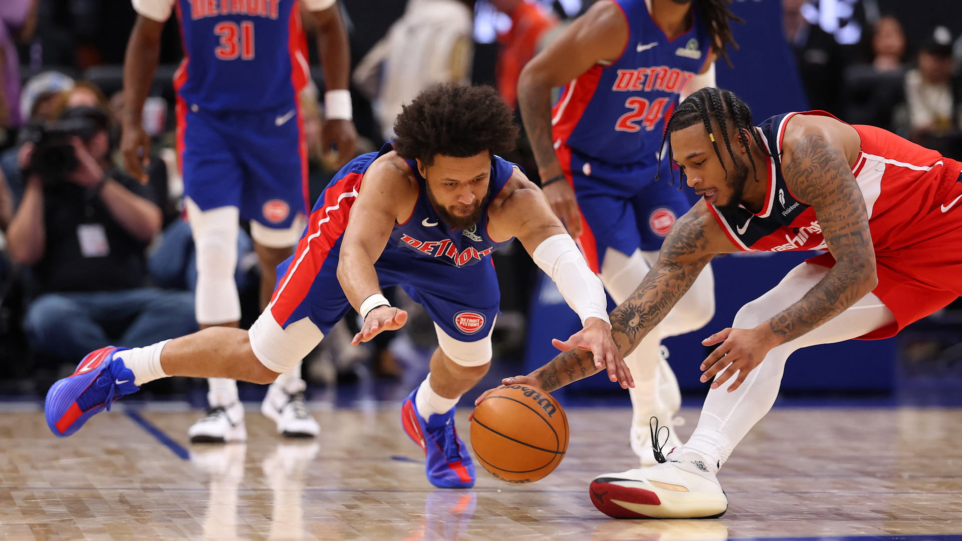 صورة بعنوان: كانينغهام يقود ديترويت للفوز على واشنطن ويزاردز في الـNBA 