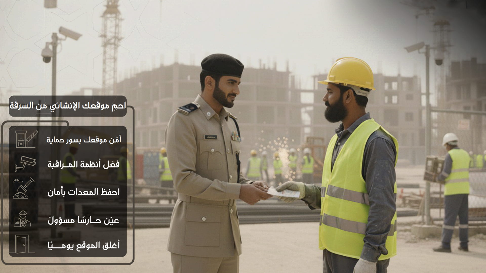 شرطة الشارقة تطلق حملتها التوعوية "بيئة إنشائية آمنة"  