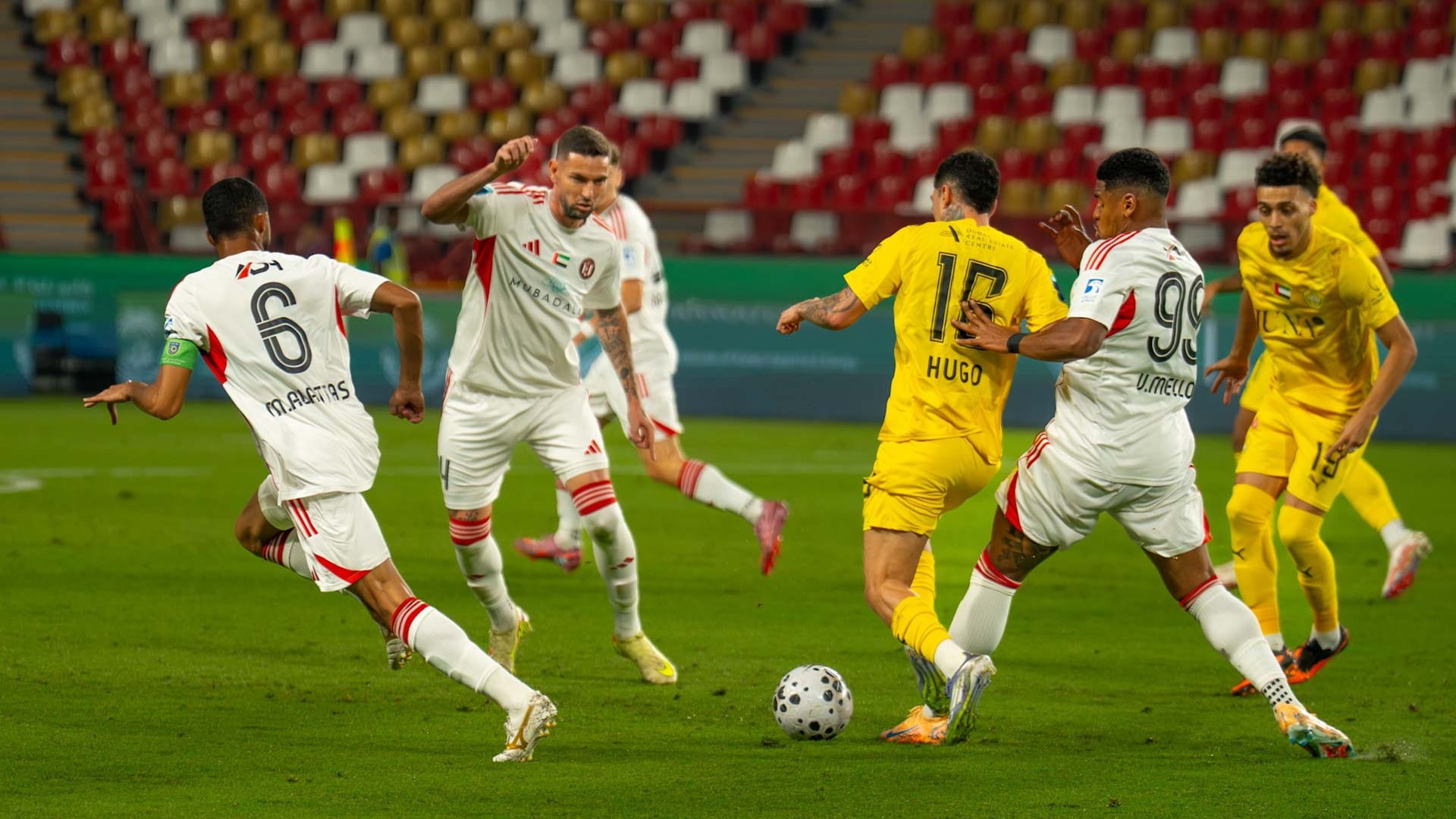 تعادل الجزيرة والوصل في ذهاب ربع نهائي كأس مصرف أبوظبي الإسلامي 