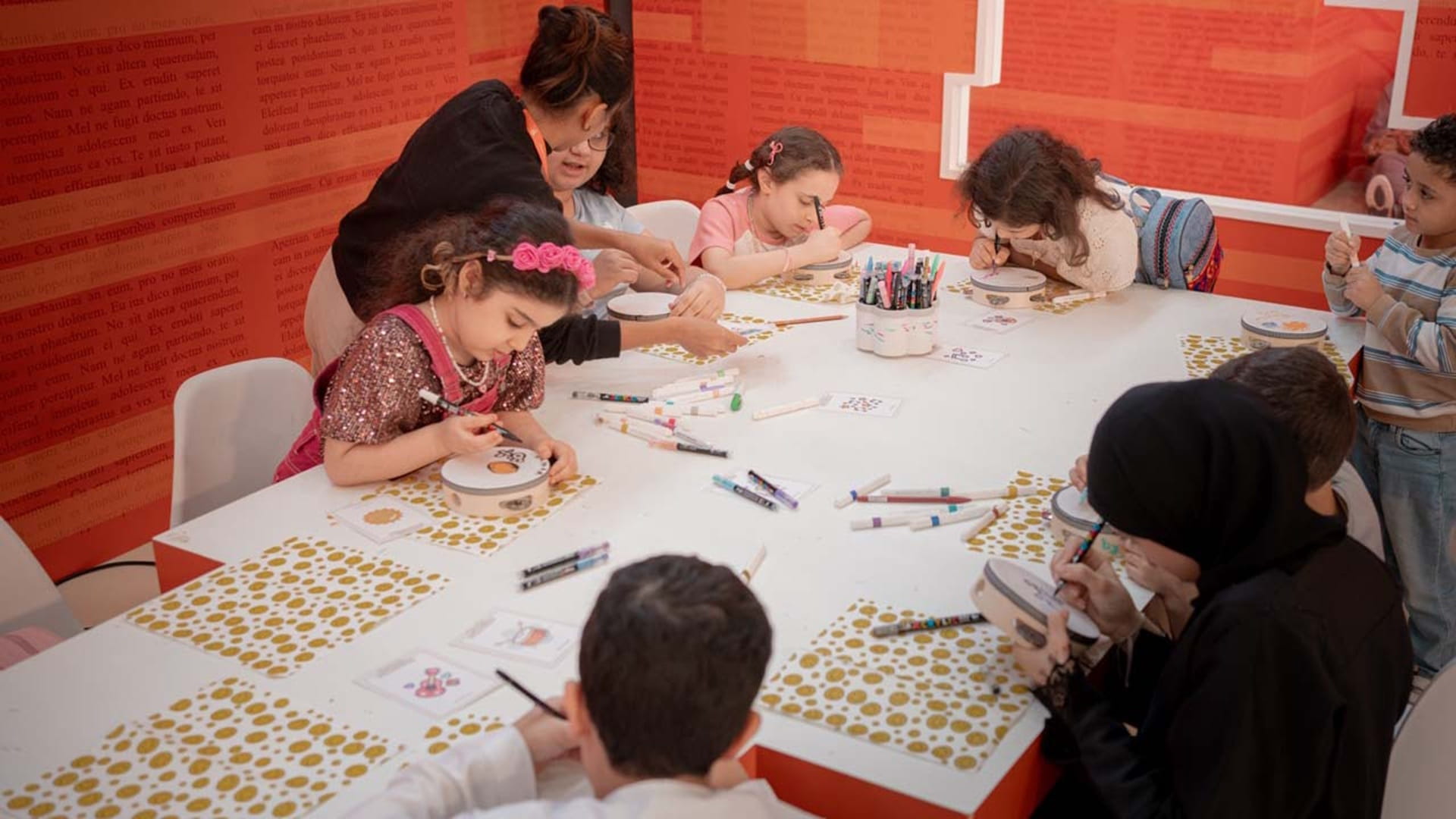 Kids craft personalised tambourines at SIBF 2025 