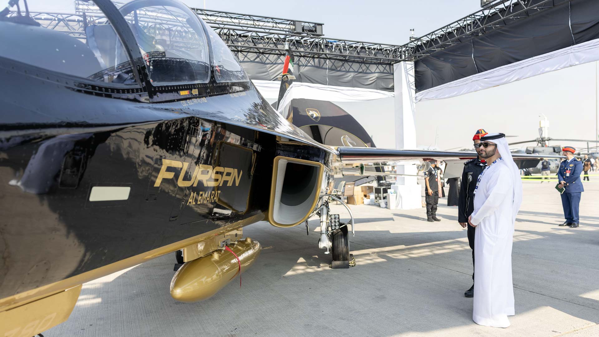 Mansoor bin Mohammed tours Dubai Airshow 2025 