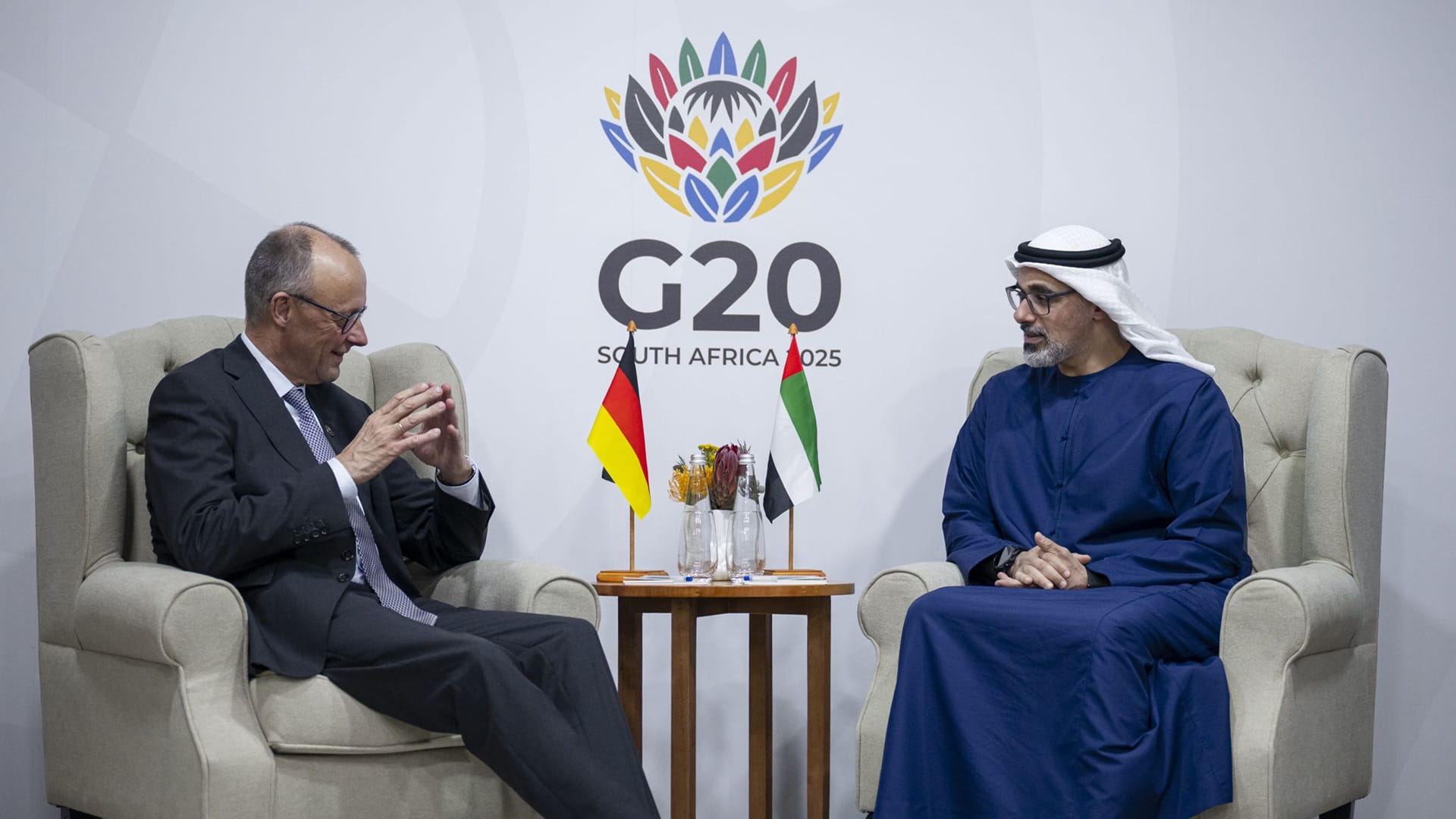 Abu Dhabi CP meets Chancellor of Germany at G20 Summit 