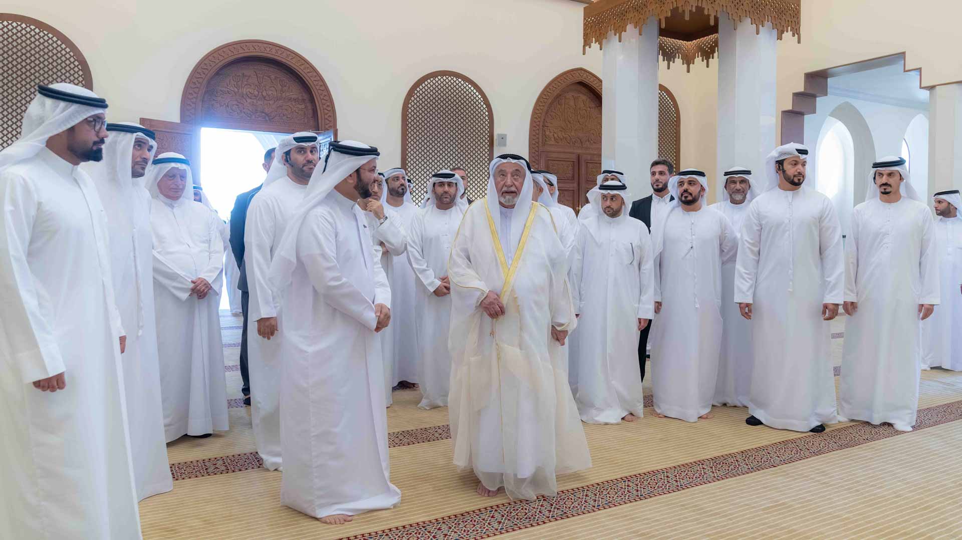 During the inauguration at the mosque