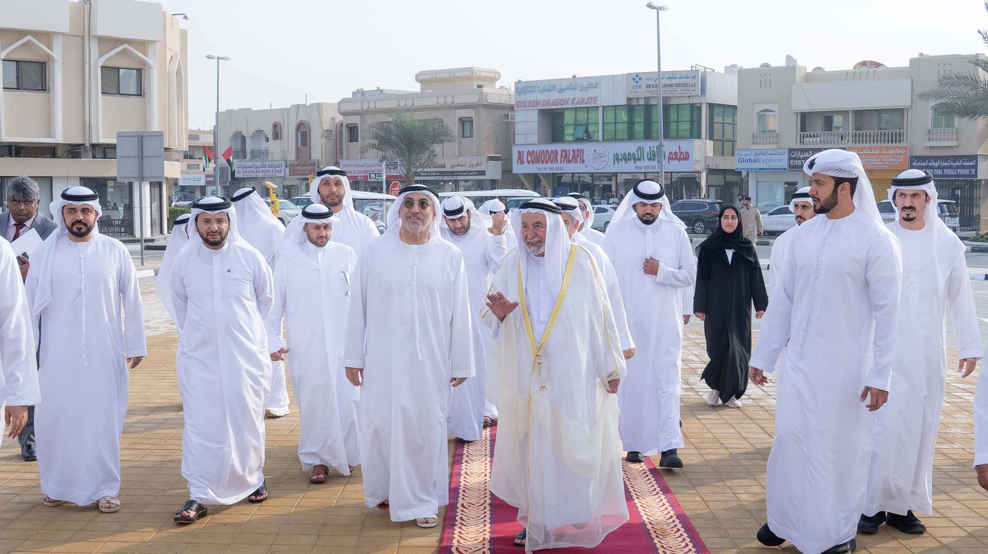 Sharjah Ruler at the site of the Independence Square